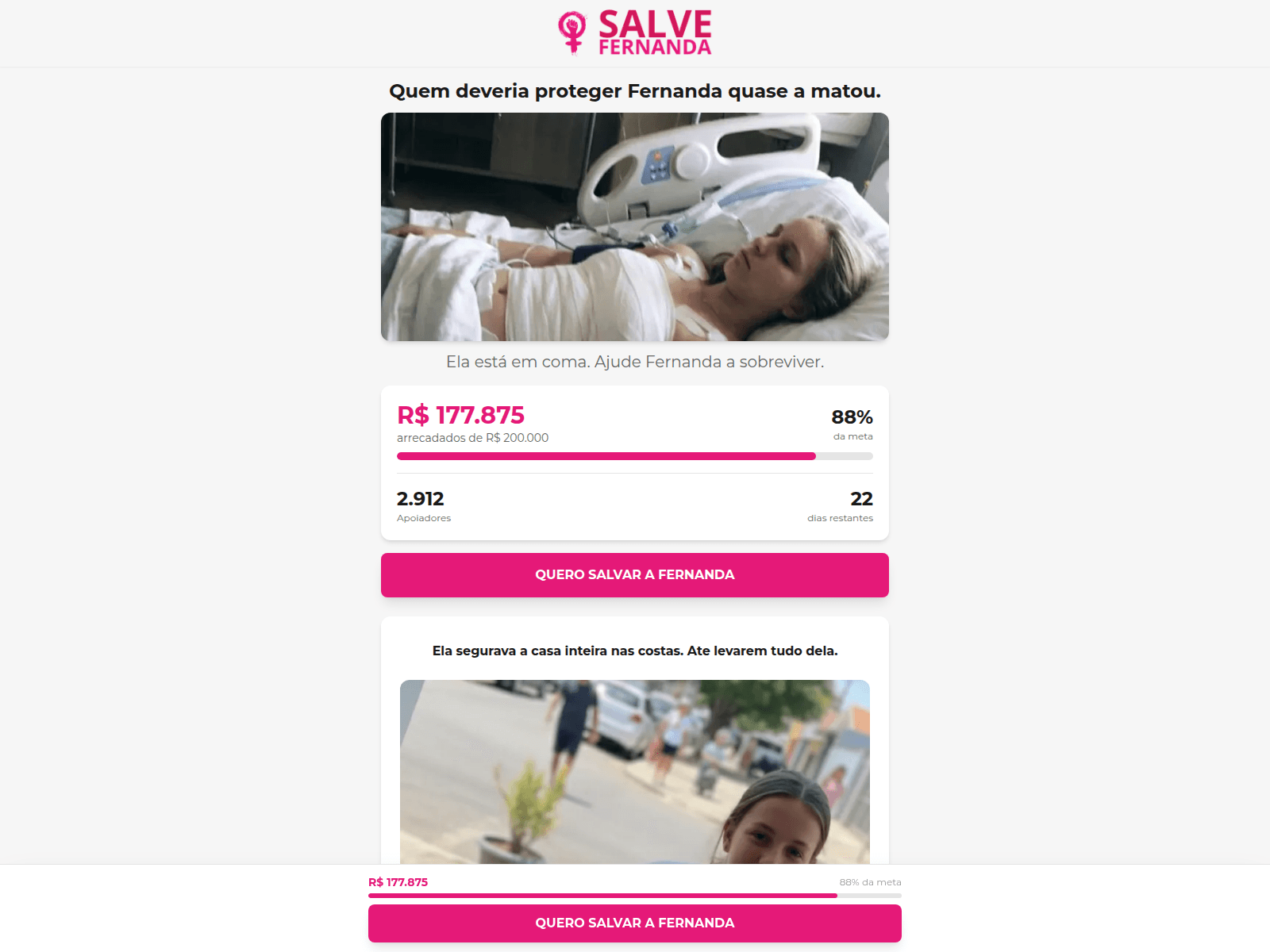 Screenshot of juntoscomfernanda.com