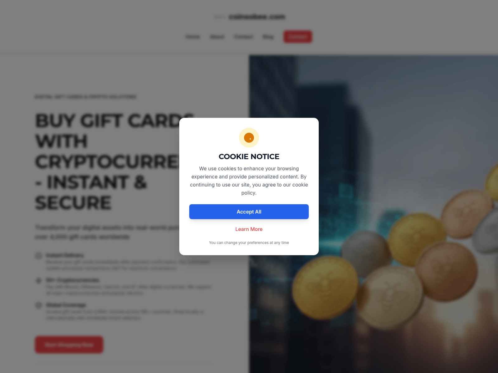 Screenshot of coinsobee.com