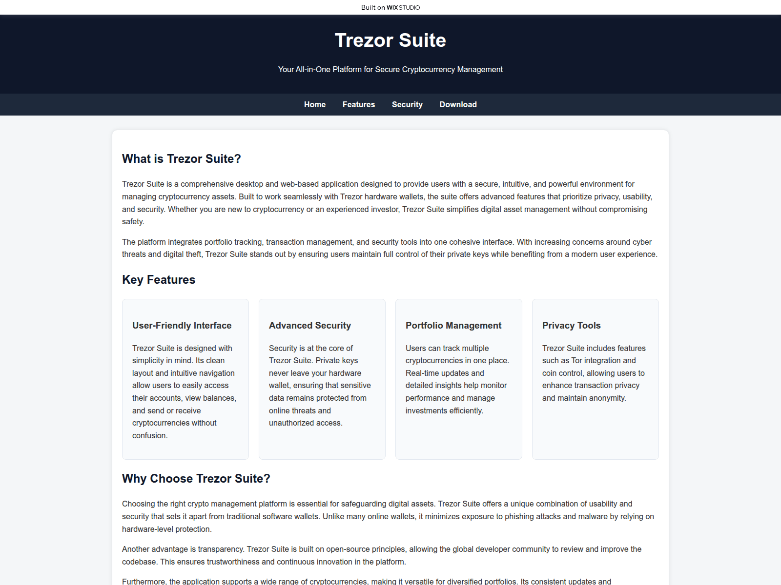Screenshot of suiteapps-trez.wixstudio.com