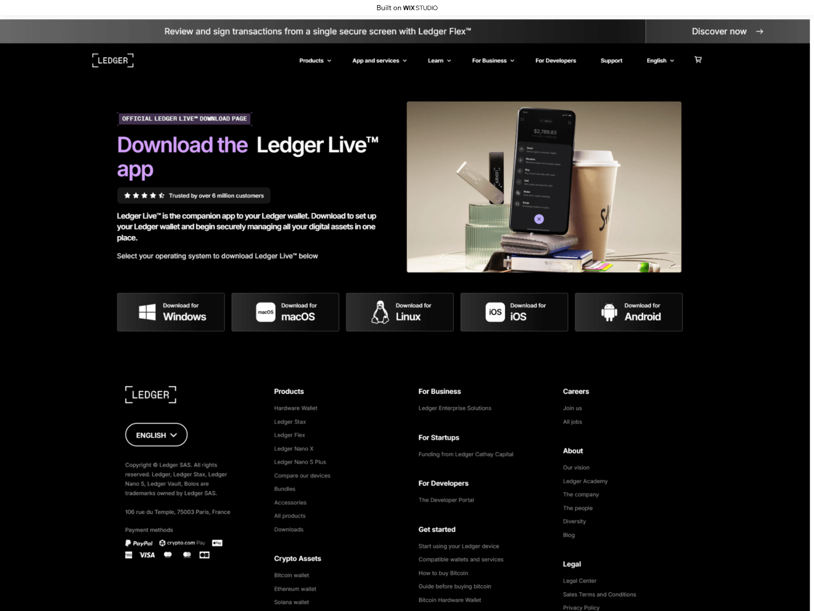 Screenshot of startlivedesktop.wixstudio.com