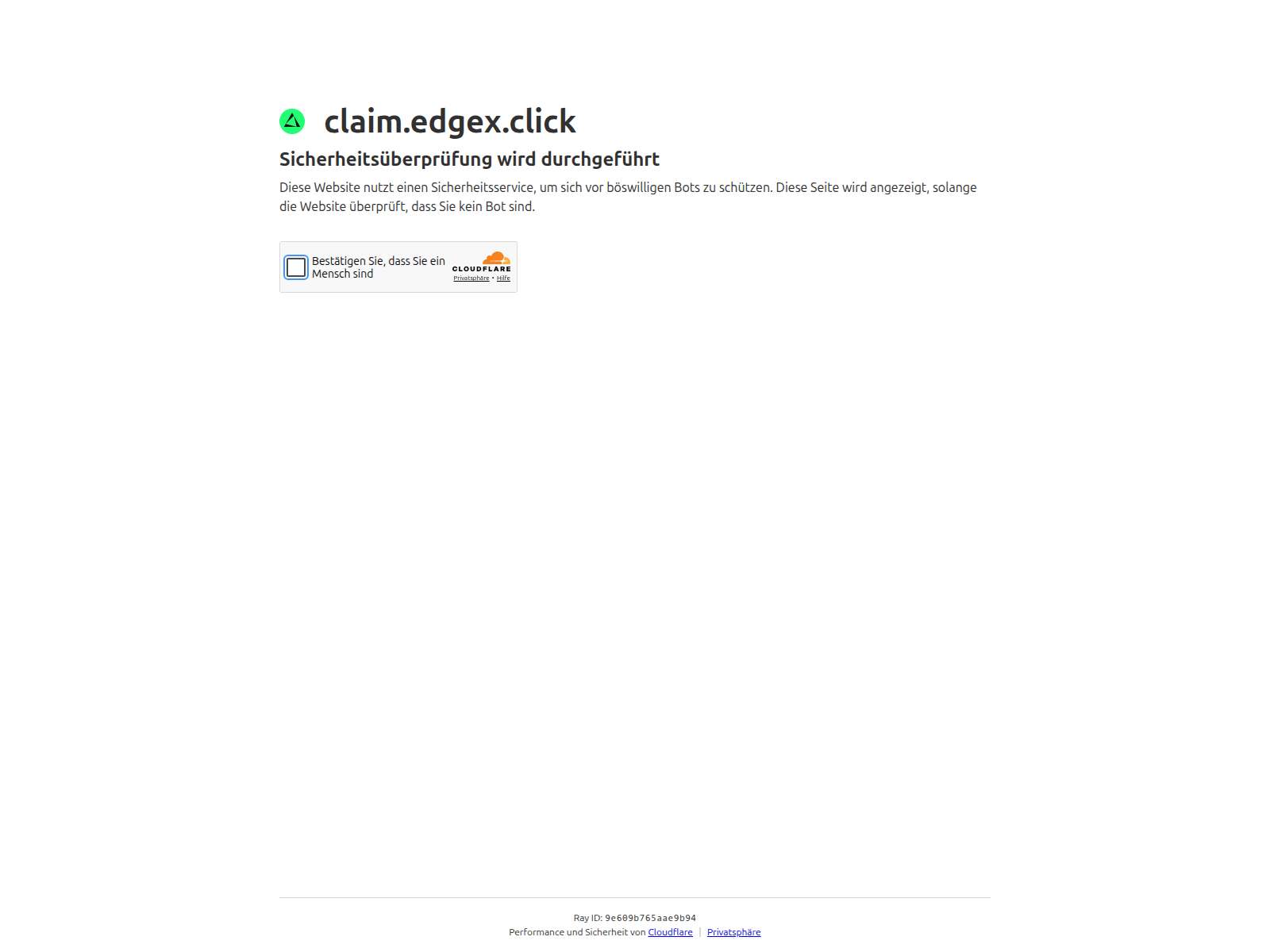 Screenshot of claim.edgex.click