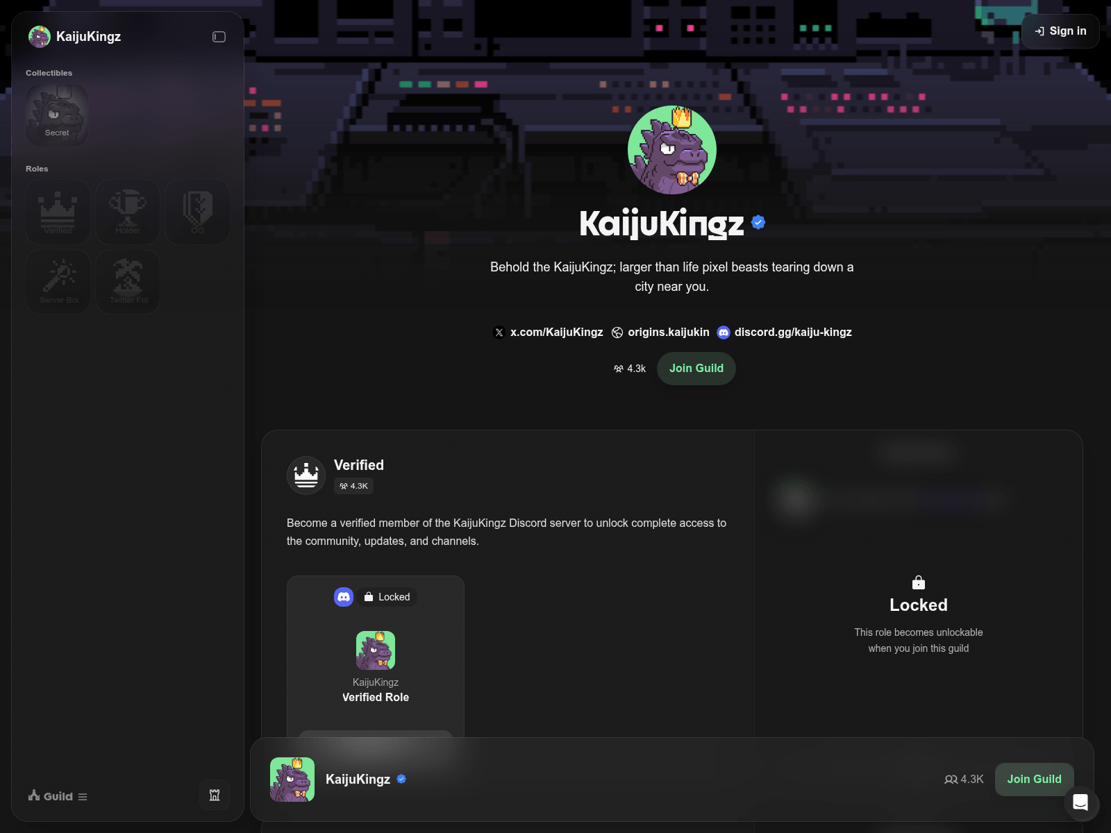 Screenshot of v2-guild.xyz