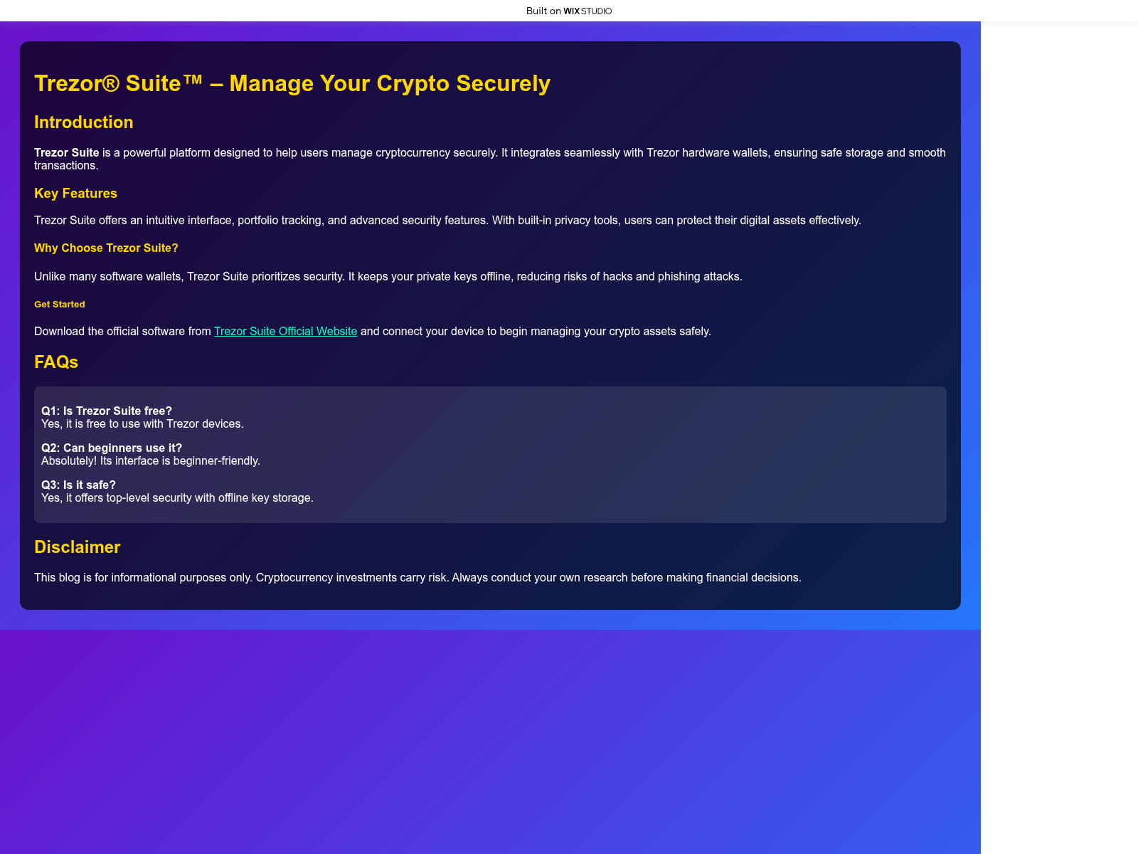 Screenshot of trez-suitsapp.wixstudio.com