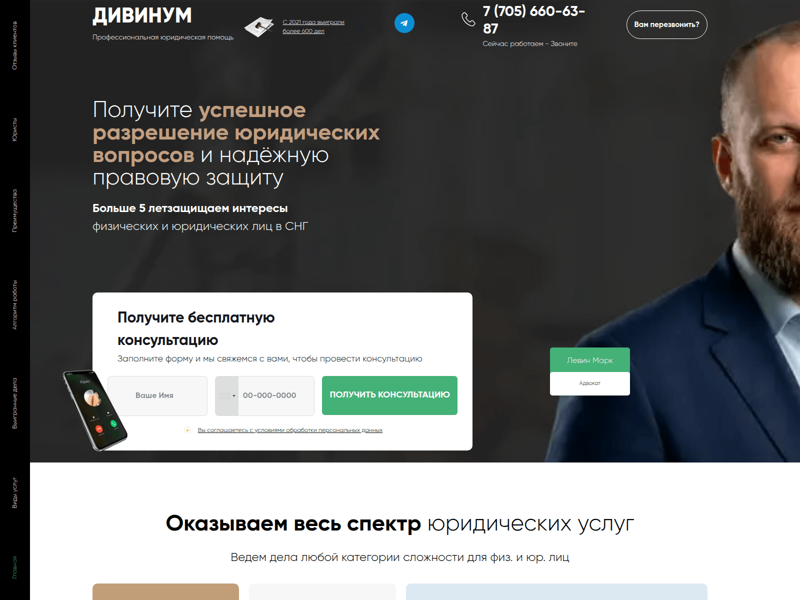 Screenshot of advokatlevin.click