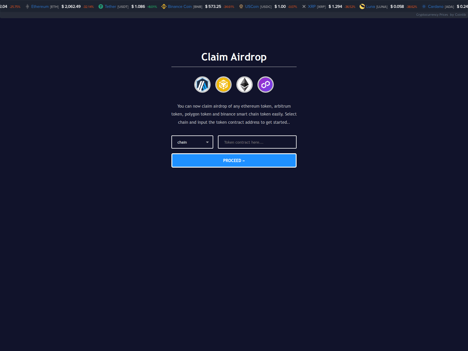 Screenshot of claimairdrop.pages.dev