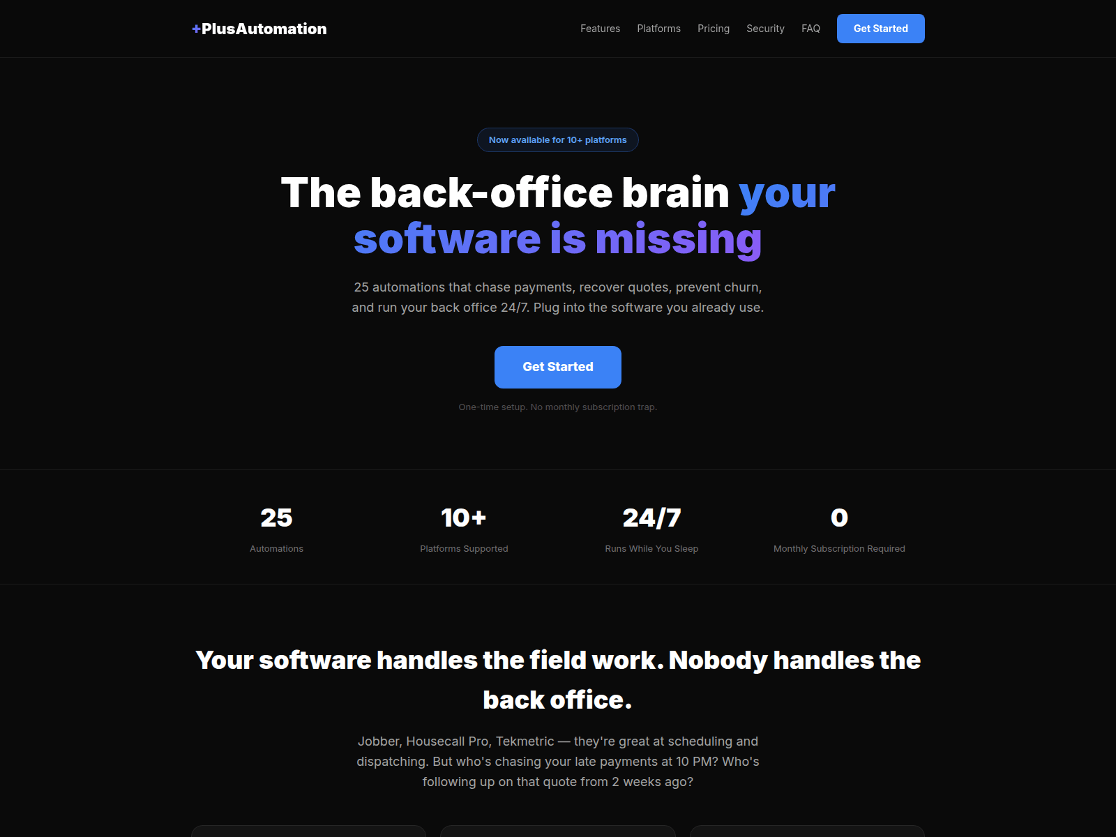 Screenshot of plusautomation.pages.dev