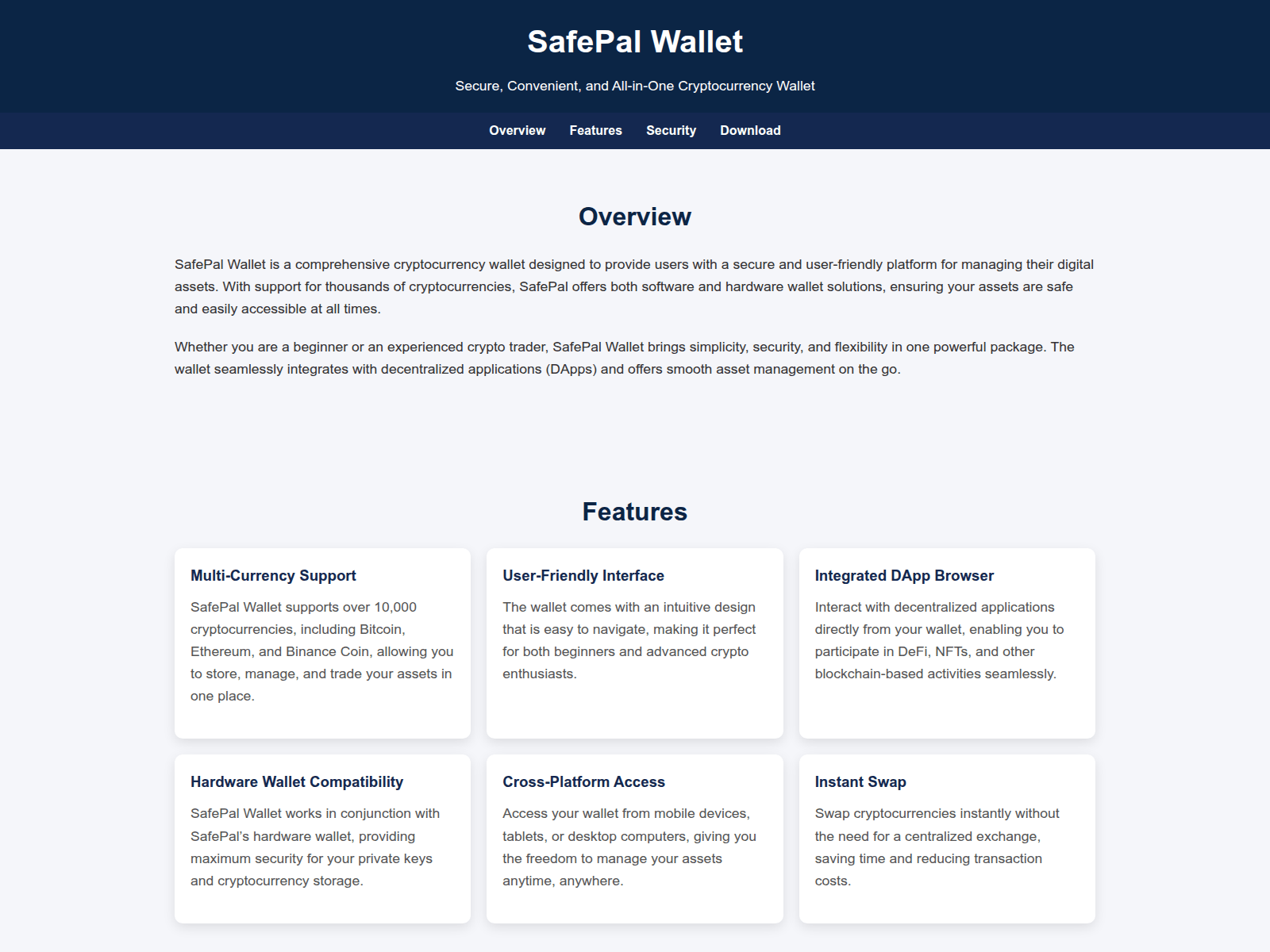 Screenshot of safepal-walle-en.pages.dev