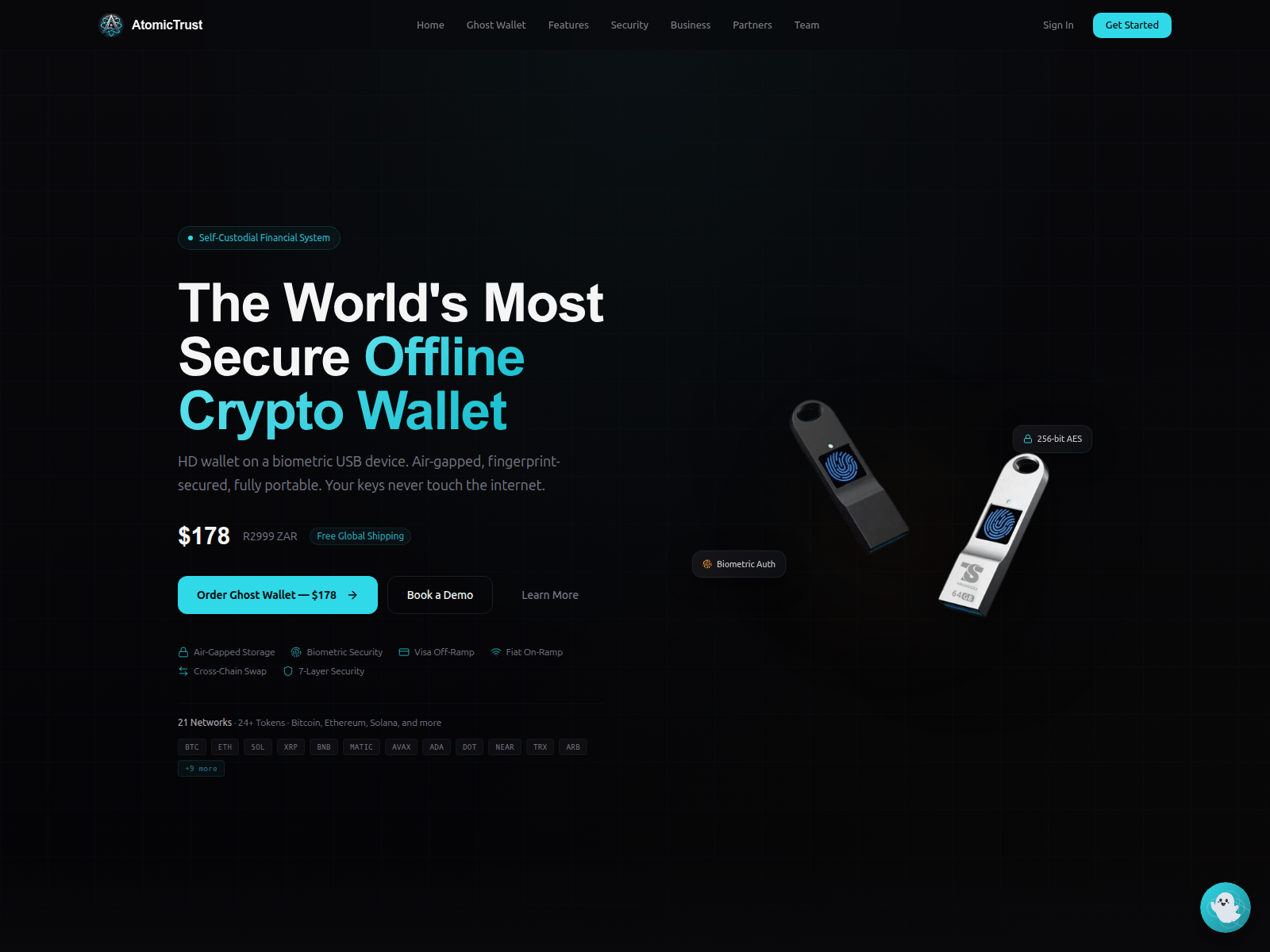 Screenshot of atomictrust.org