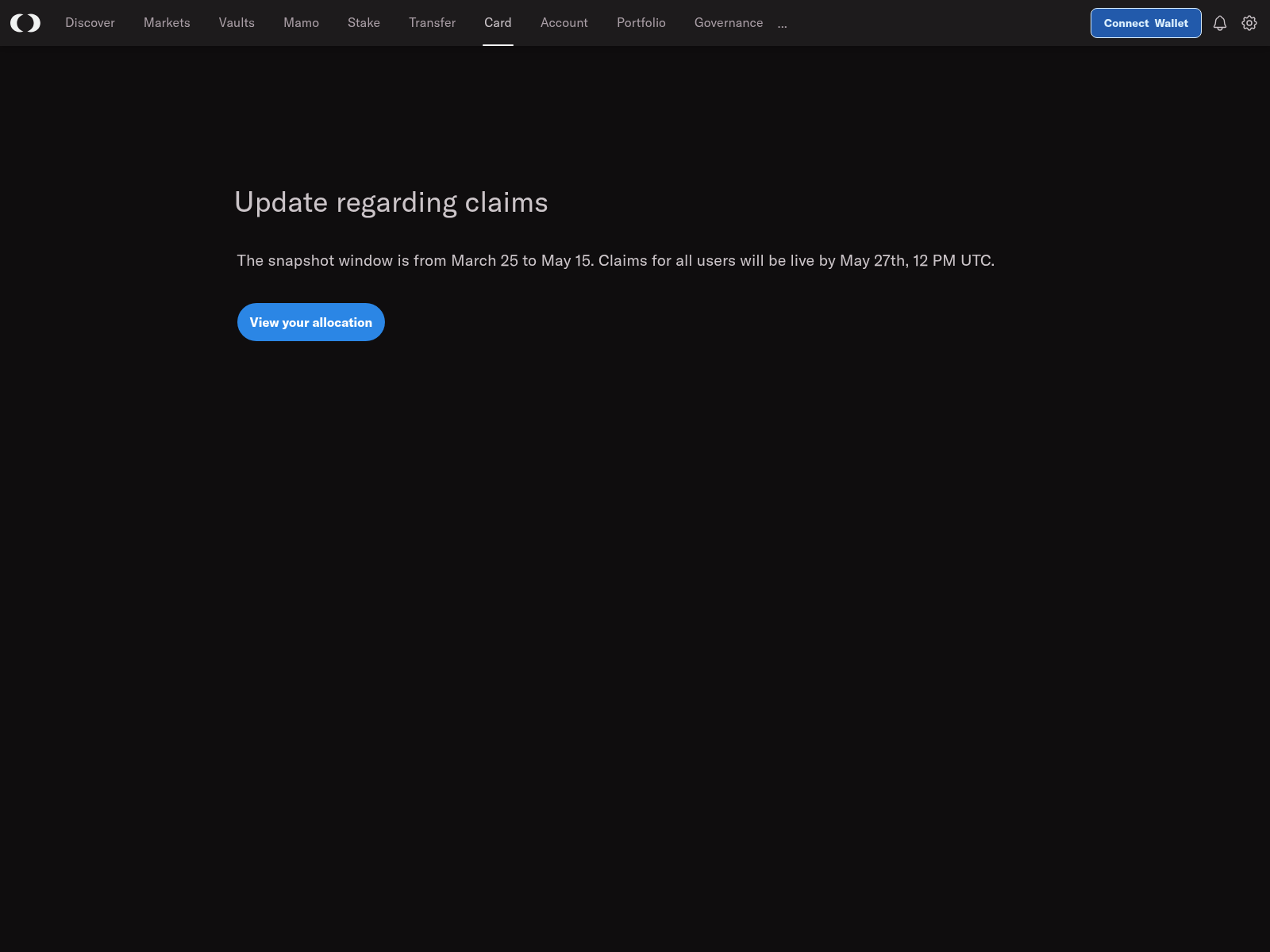 Screenshot of dashboard-moonwell.xyz