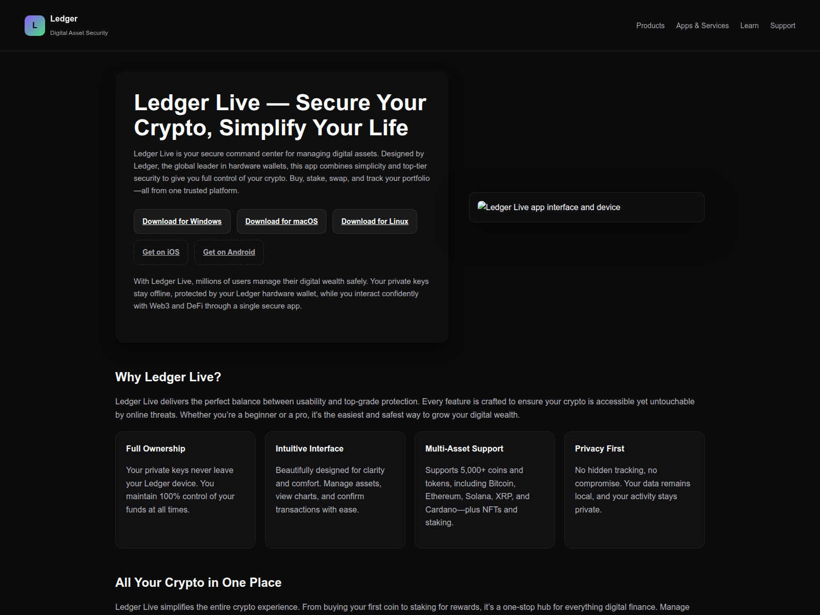 Screenshot of sos-ledgerr.pages.dev