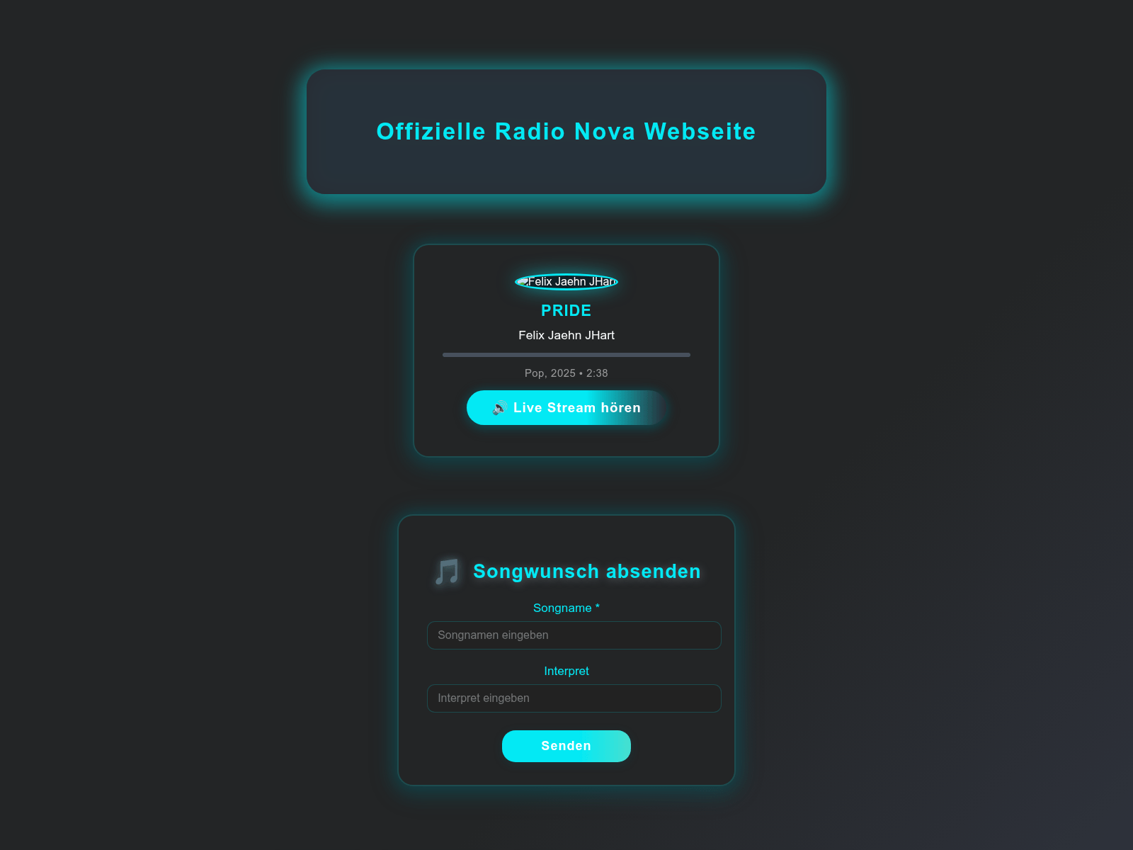 Screenshot of radionova.dussle.org