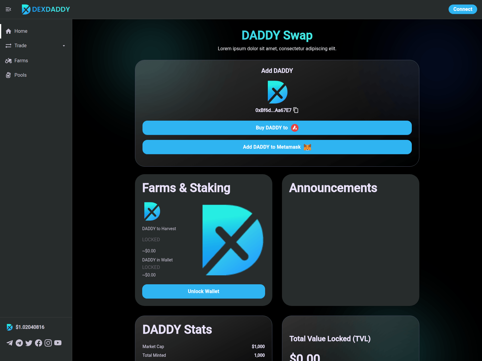 Screenshot of blockchain-farm.mobiloitte.org