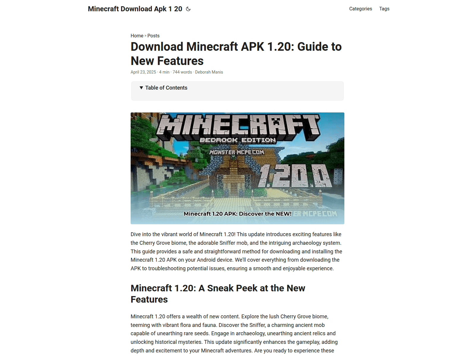 Screenshot of minecraft-download-apk-1-20.pages.dev