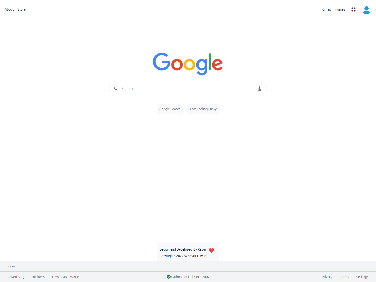 Screenshot of googleclone-five.vercel.app