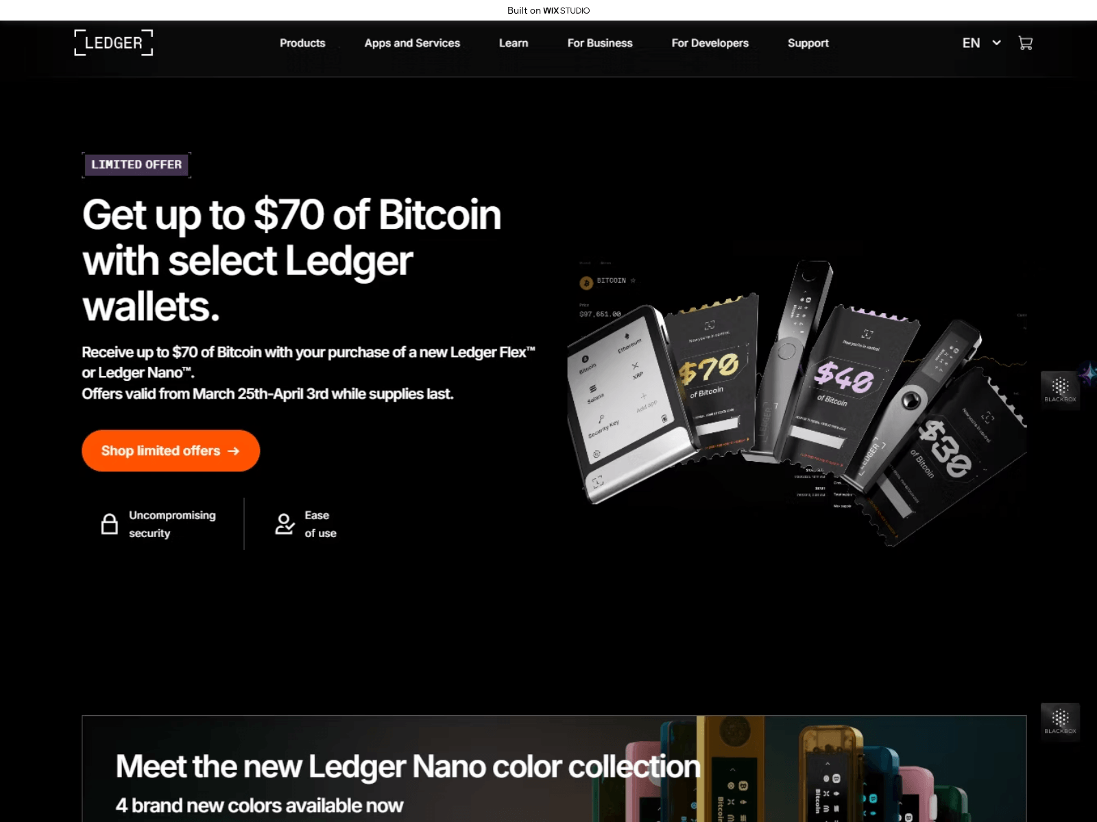 Screenshot of user-liveapp.wixstudio.com