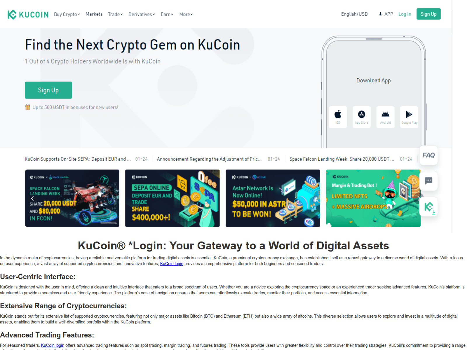 Screenshot of kucoimloginz.webflow.io