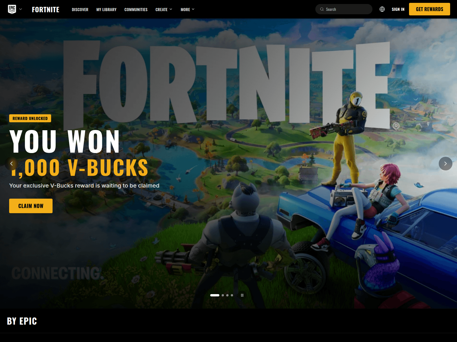 Screenshot of fortnite-rewards.com