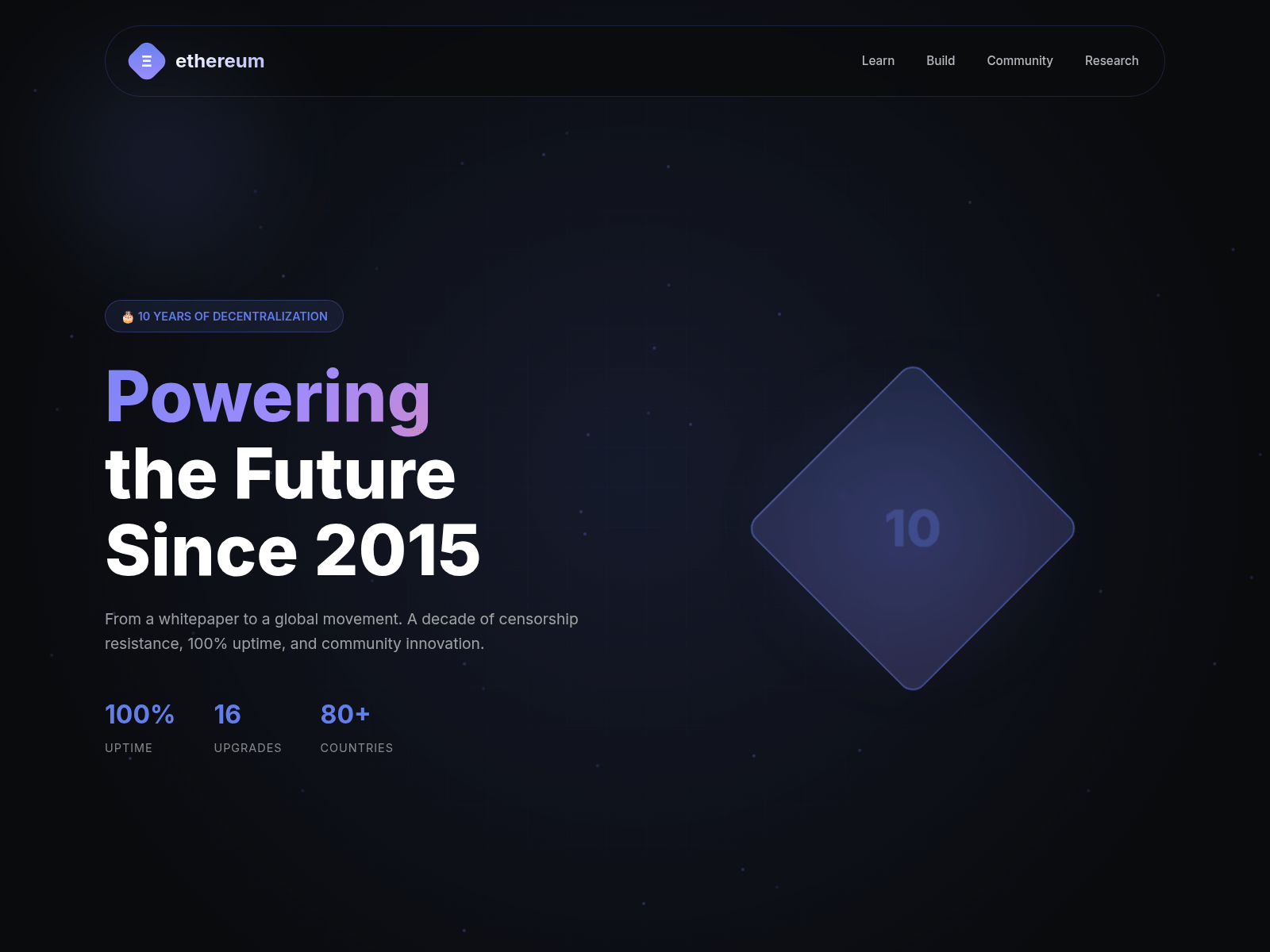 Screenshot of weare10.xyz