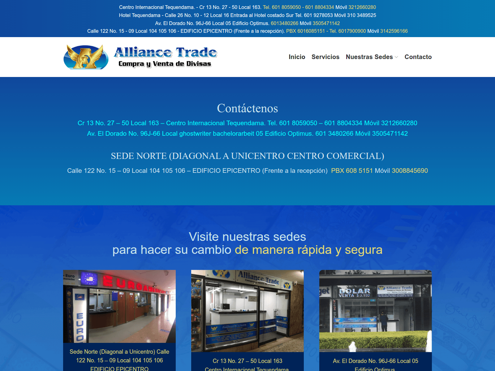 Screenshot of atcambios.com