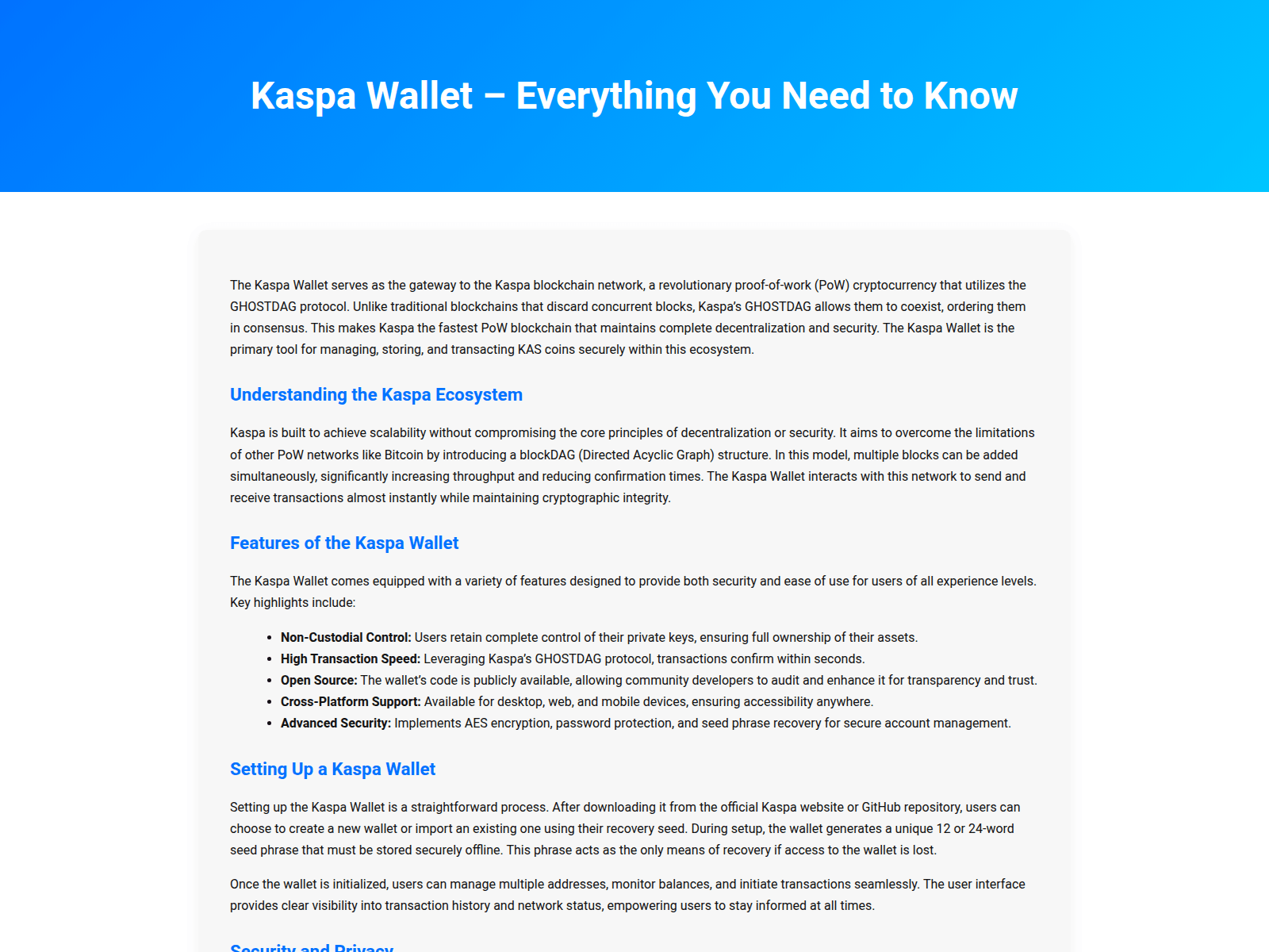 Screenshot of kspa-wallet.pages.dev