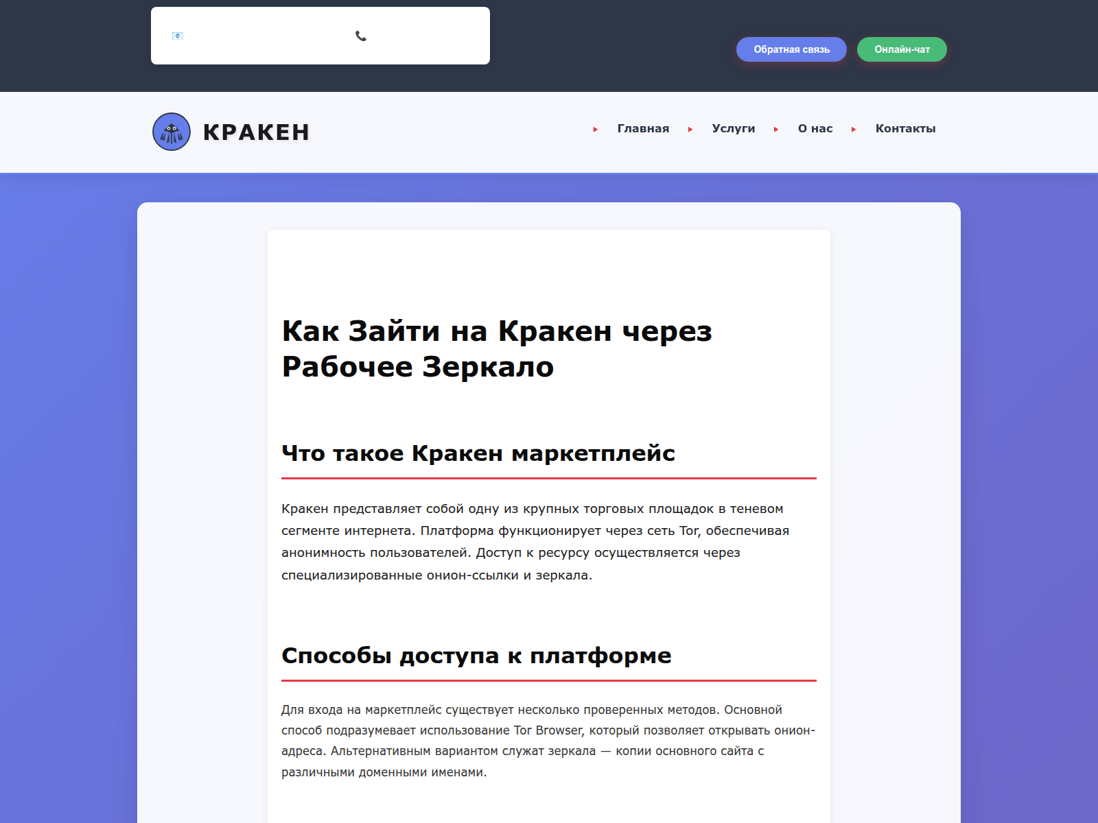 Screenshot of www.krakenmaarket.com