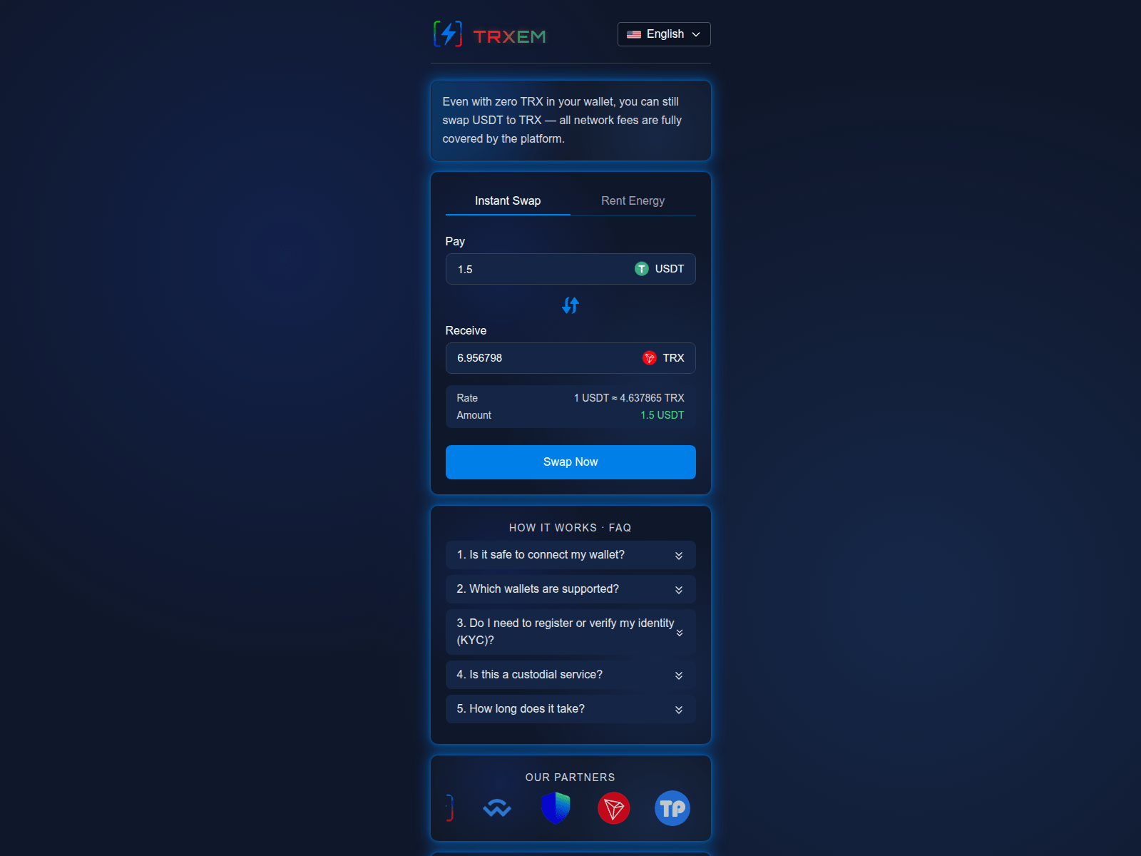 Screenshot of www.trxem.com