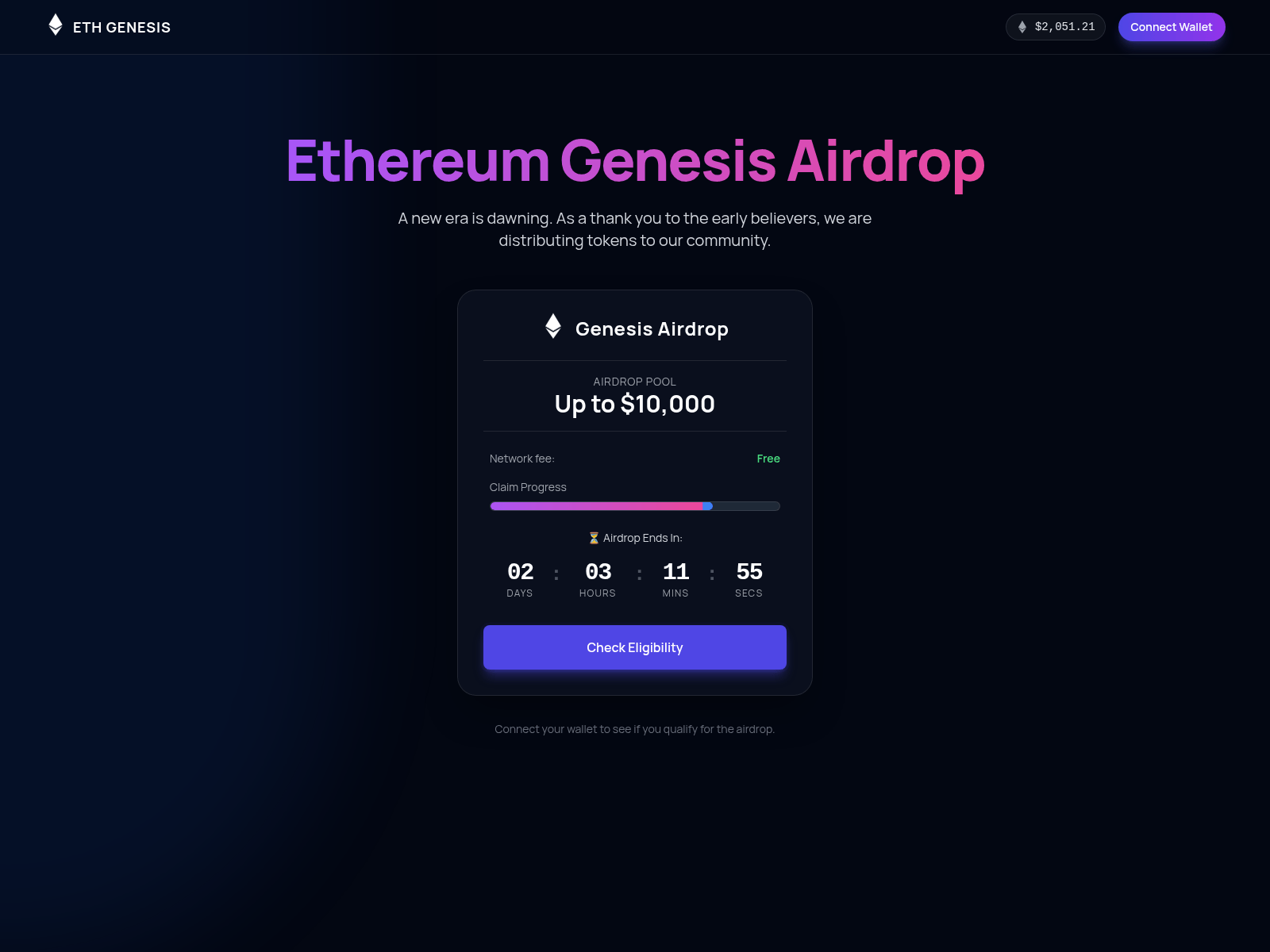 Screenshot of ethgenesis-9ib.pages.dev