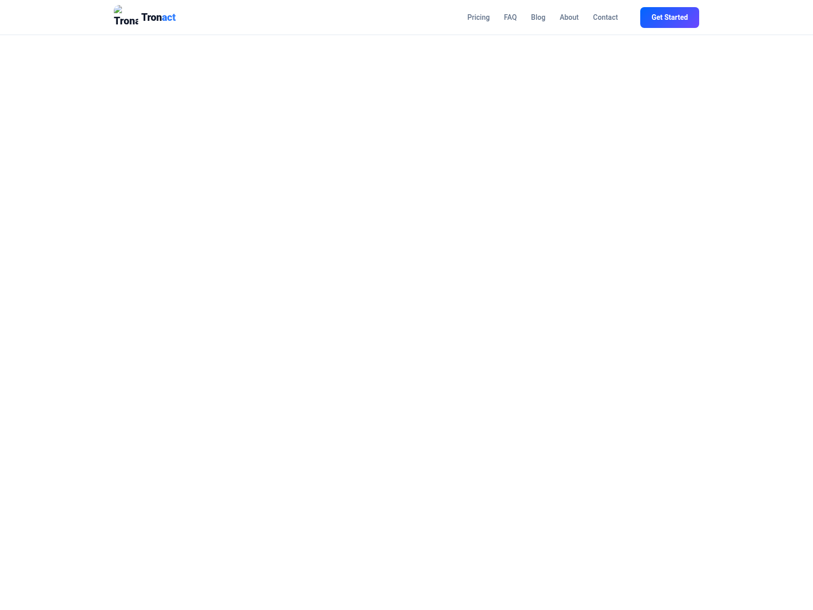 Screenshot of tronact.app