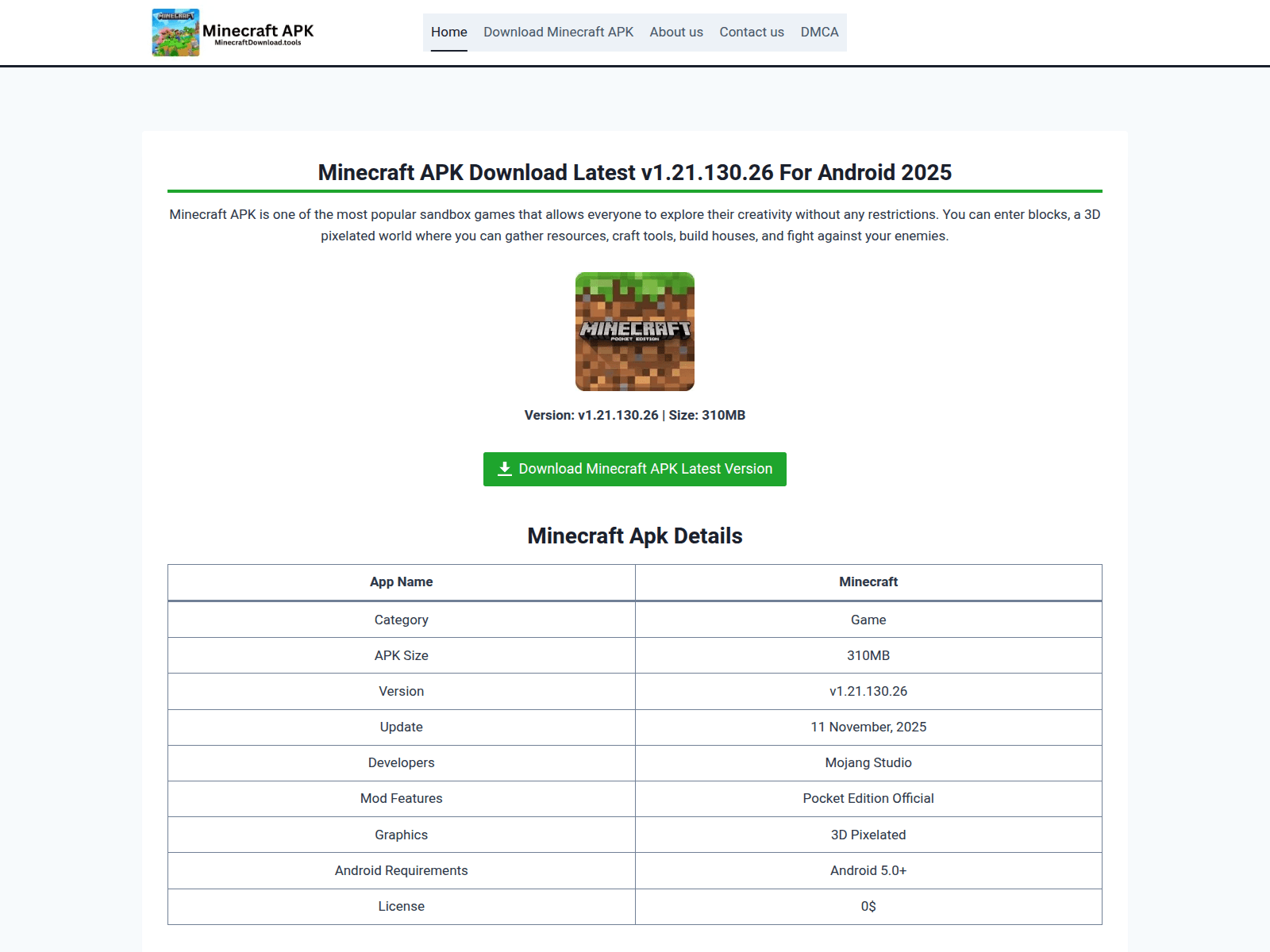Screenshot of minecraftapk.onl