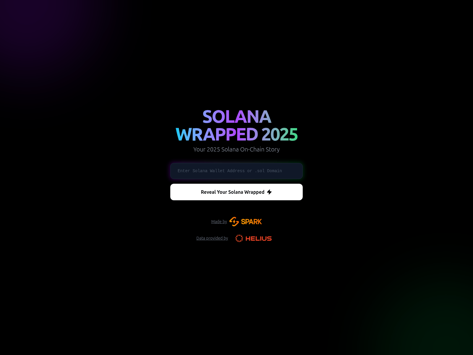 Screenshot of solana-wrapped.app