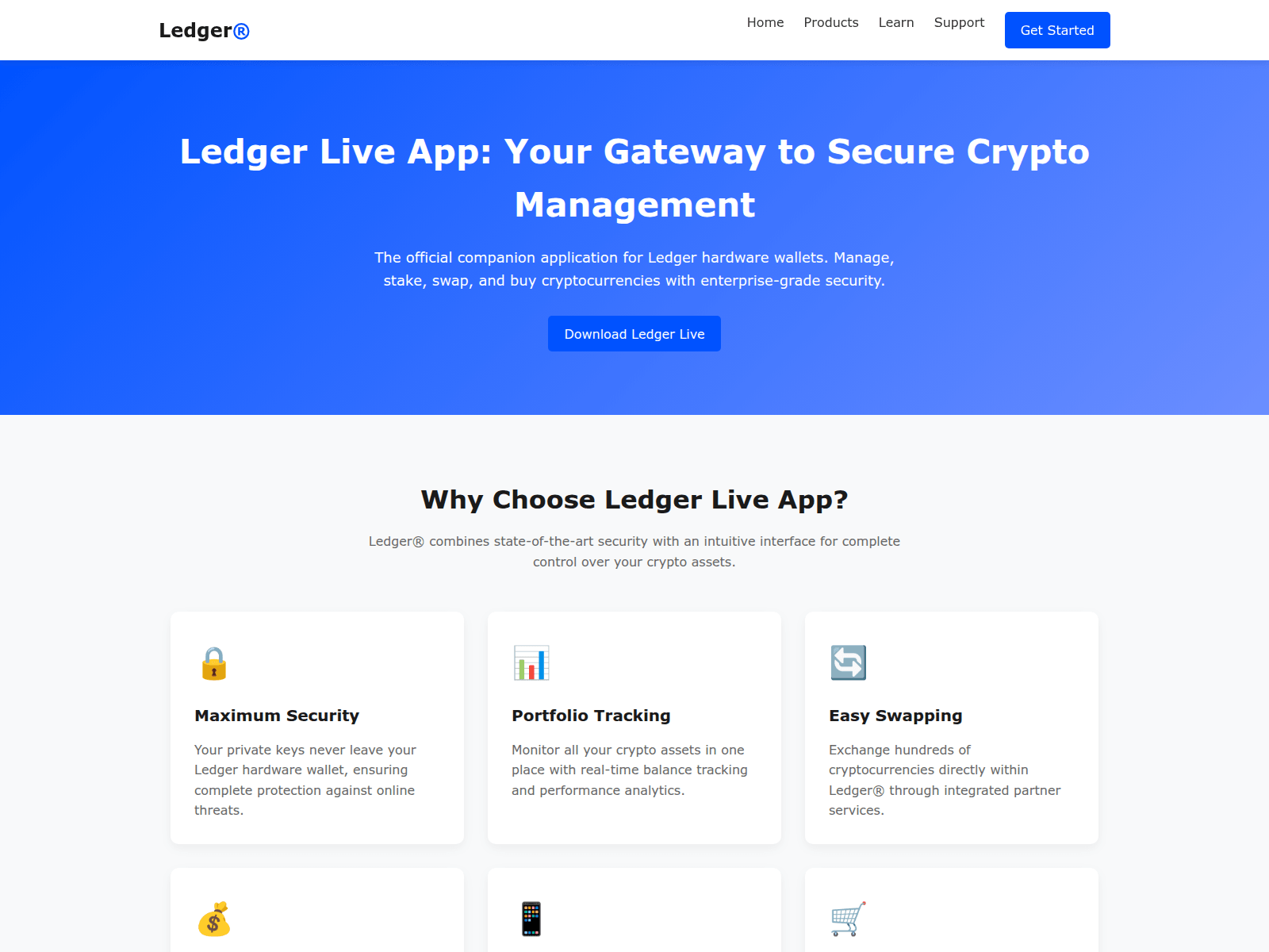 Screenshot of support-ledger-us-app.pages.dev