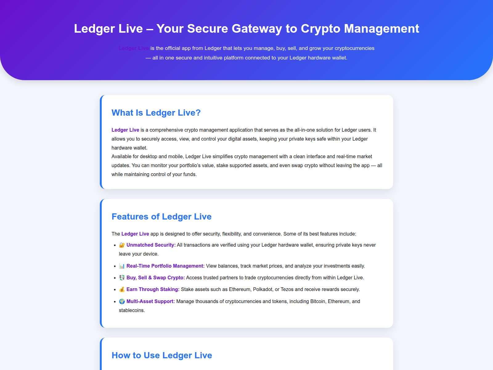 Screenshot of ldger-io-support.pages.dev