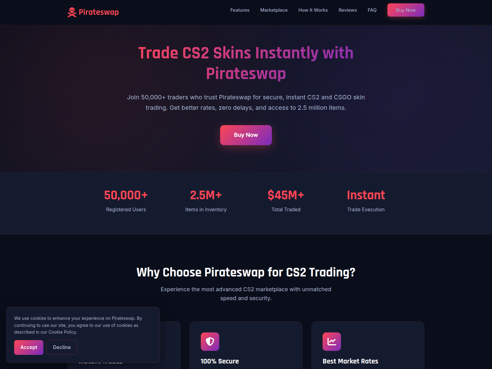 Screenshot of pirateswap-io.com