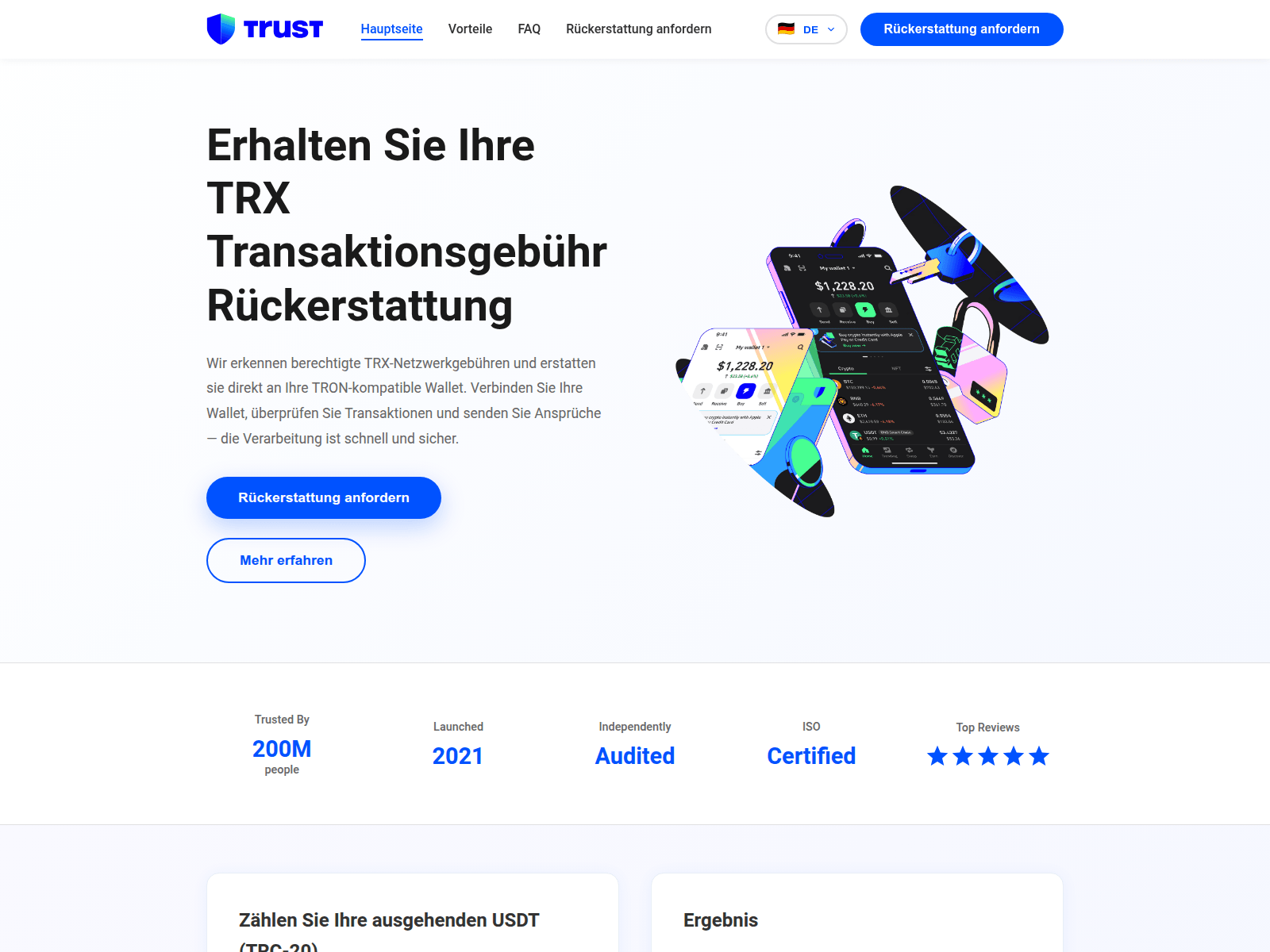 Screenshot of trx-fee.com