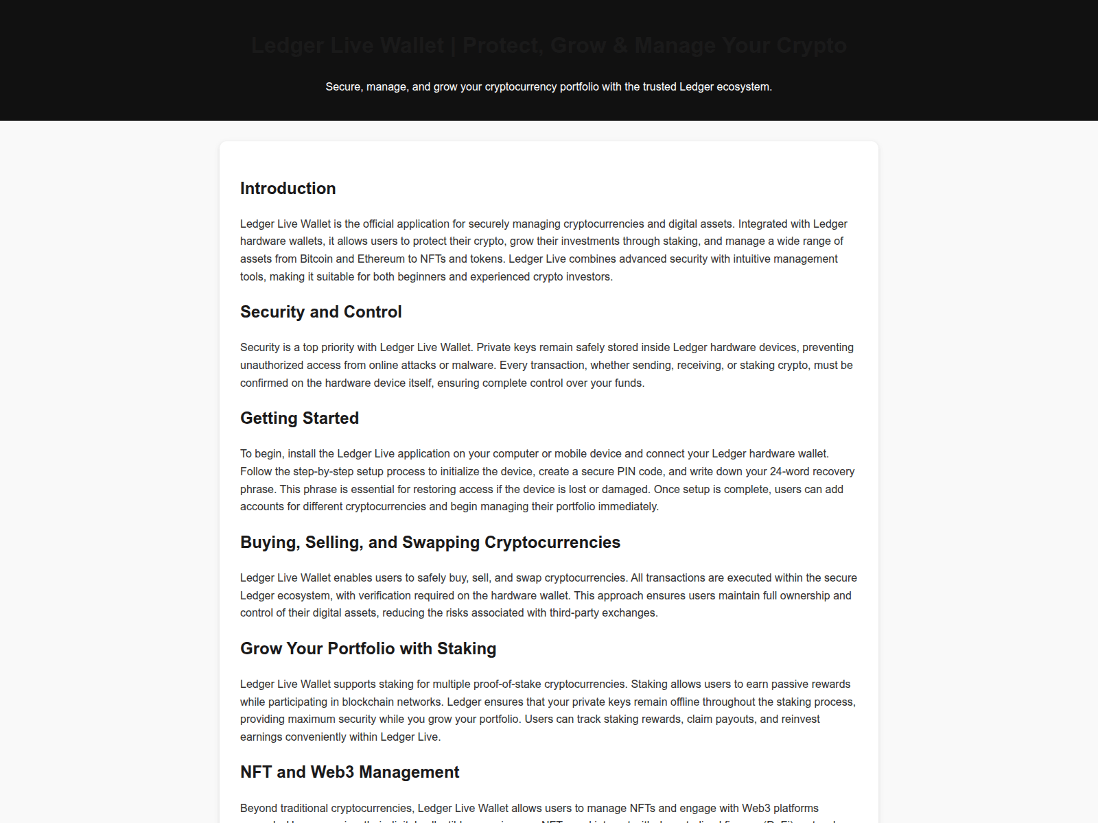 Screenshot of begin-walet-ledgrelive.pages.dev