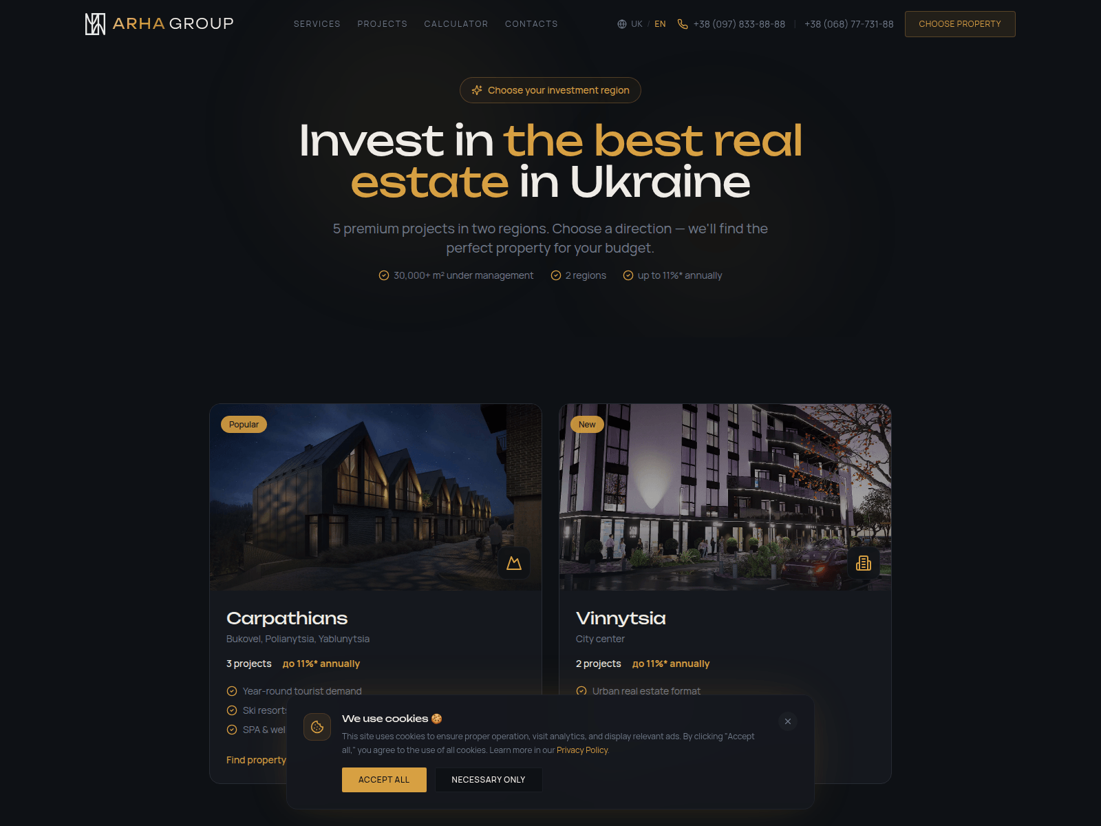 Screenshot of arha-group.com