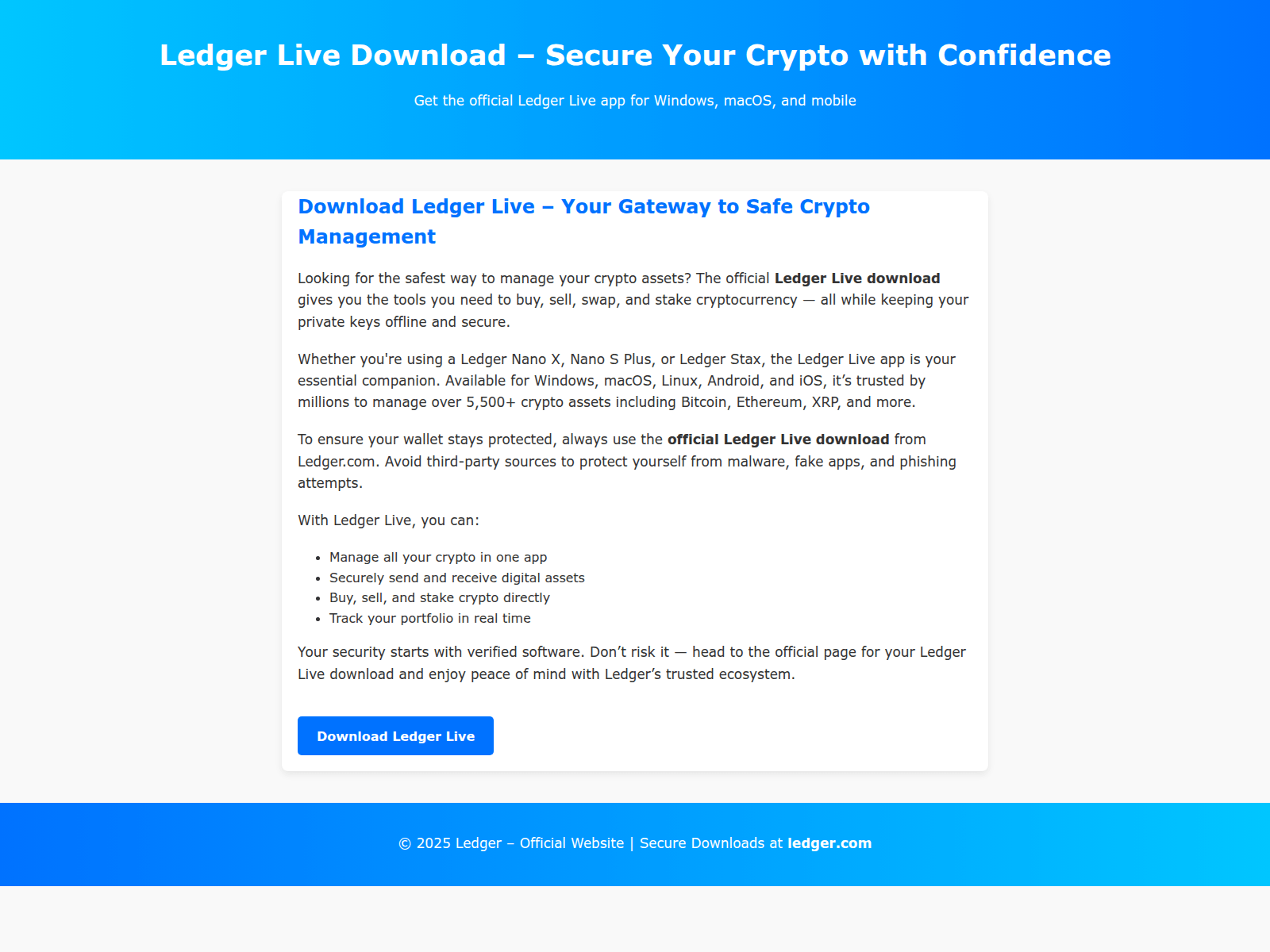 Screenshot of ledger-liv-home.pages.dev