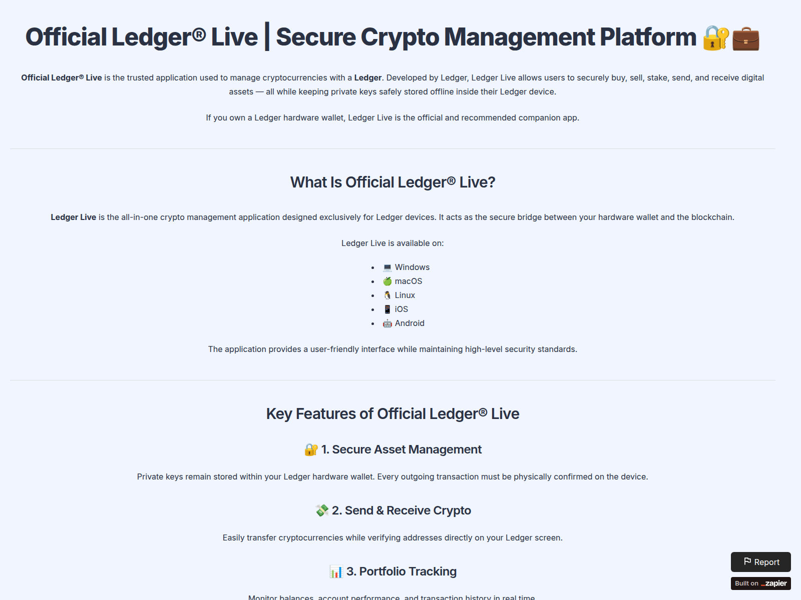 Screenshot of ledrer-support.zapier.app