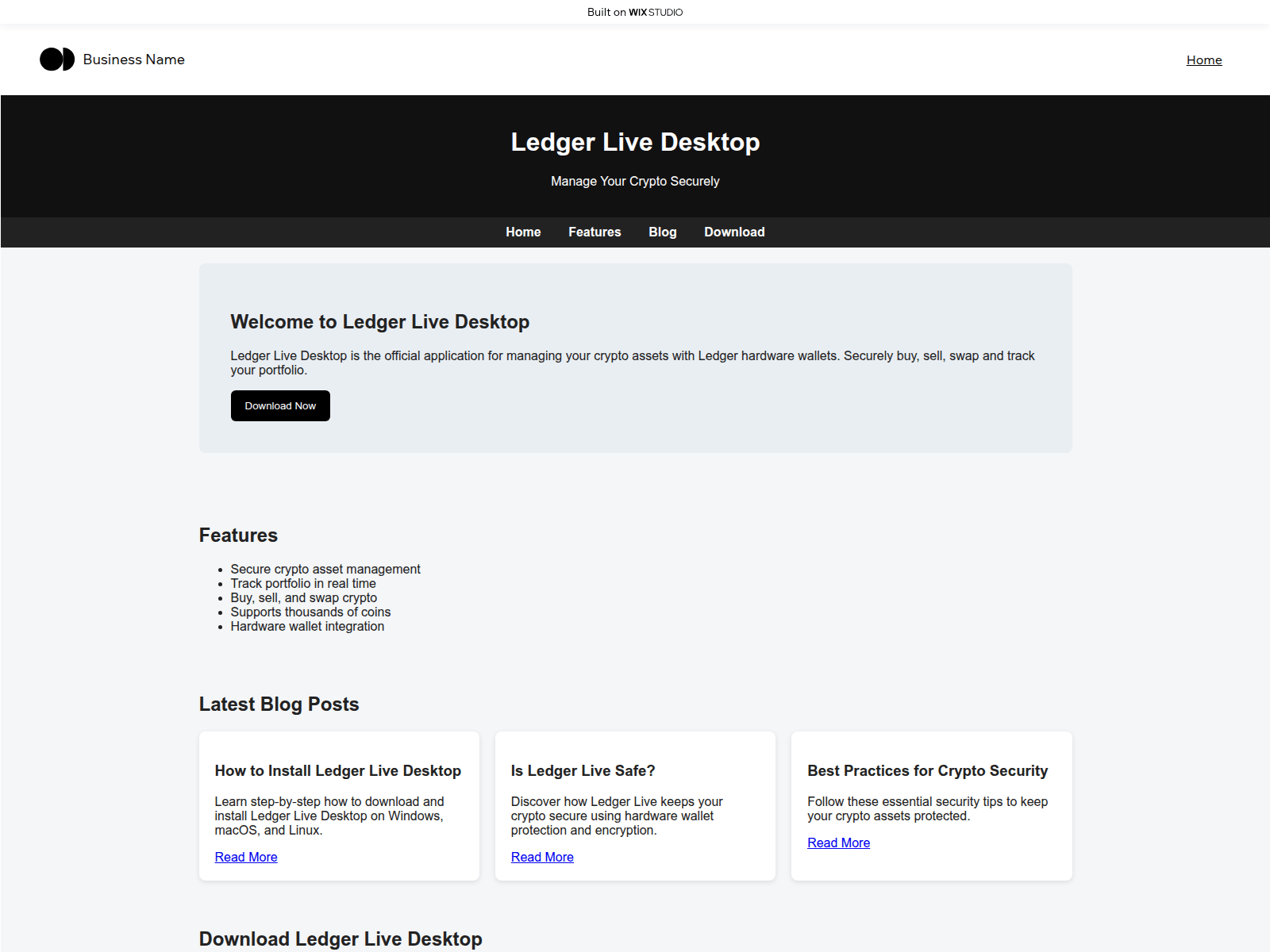 Screenshot of desktopapps.wixstudio.com
