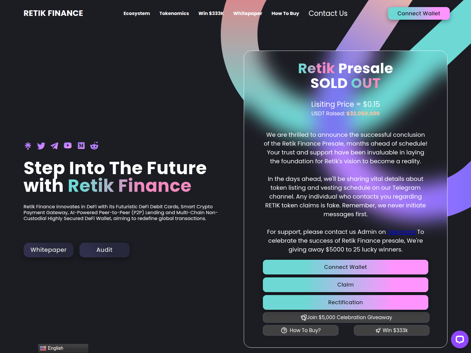 Screenshot of retik-finance-io.pages.dev