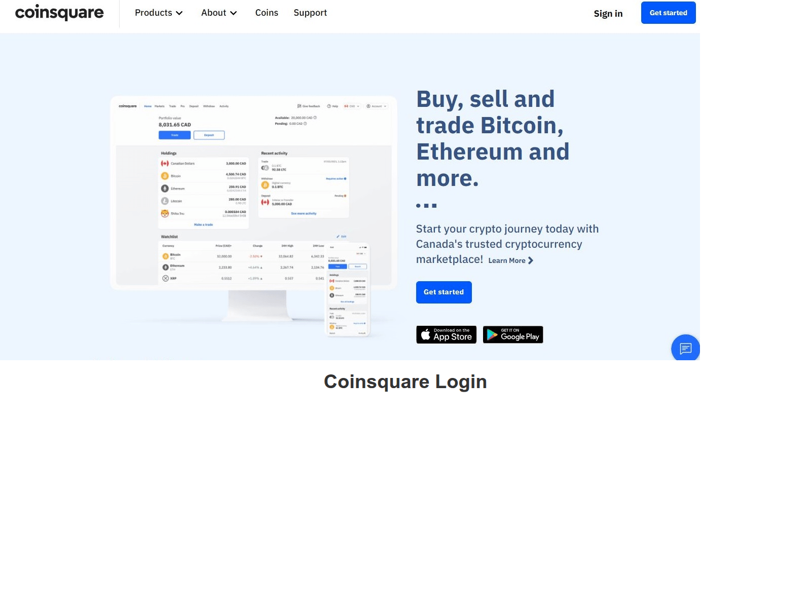 Screenshot of coinsquaareelogi.webflow.io