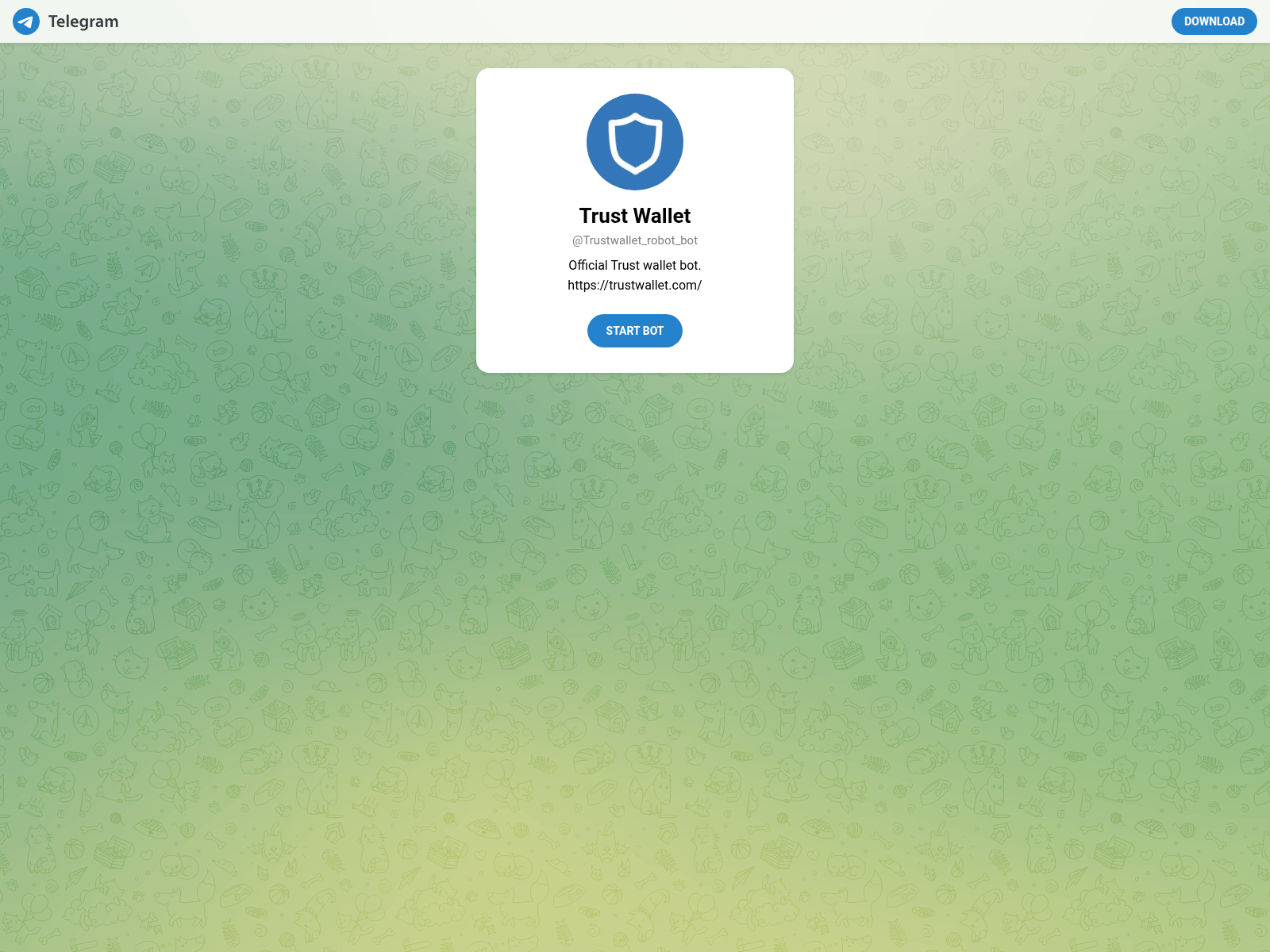 Screenshot of trustwalletbot.com