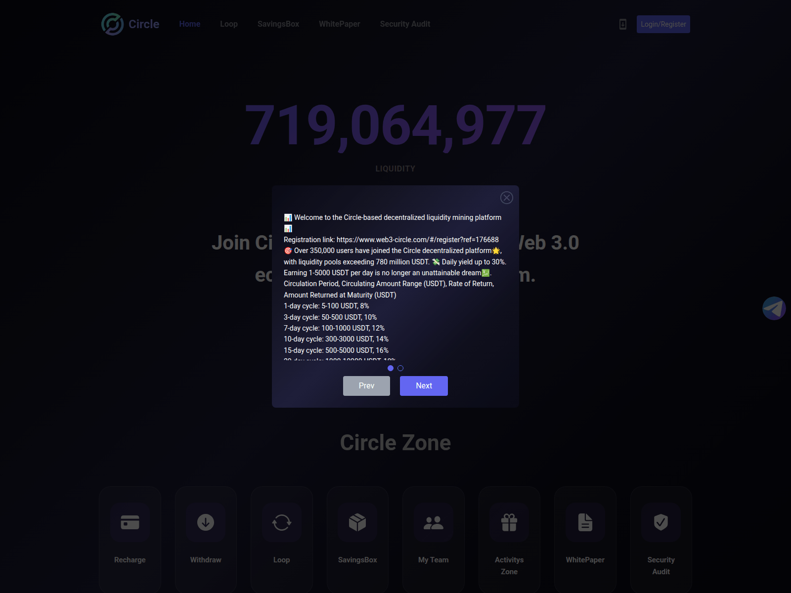 Screenshot of web3-circle.top