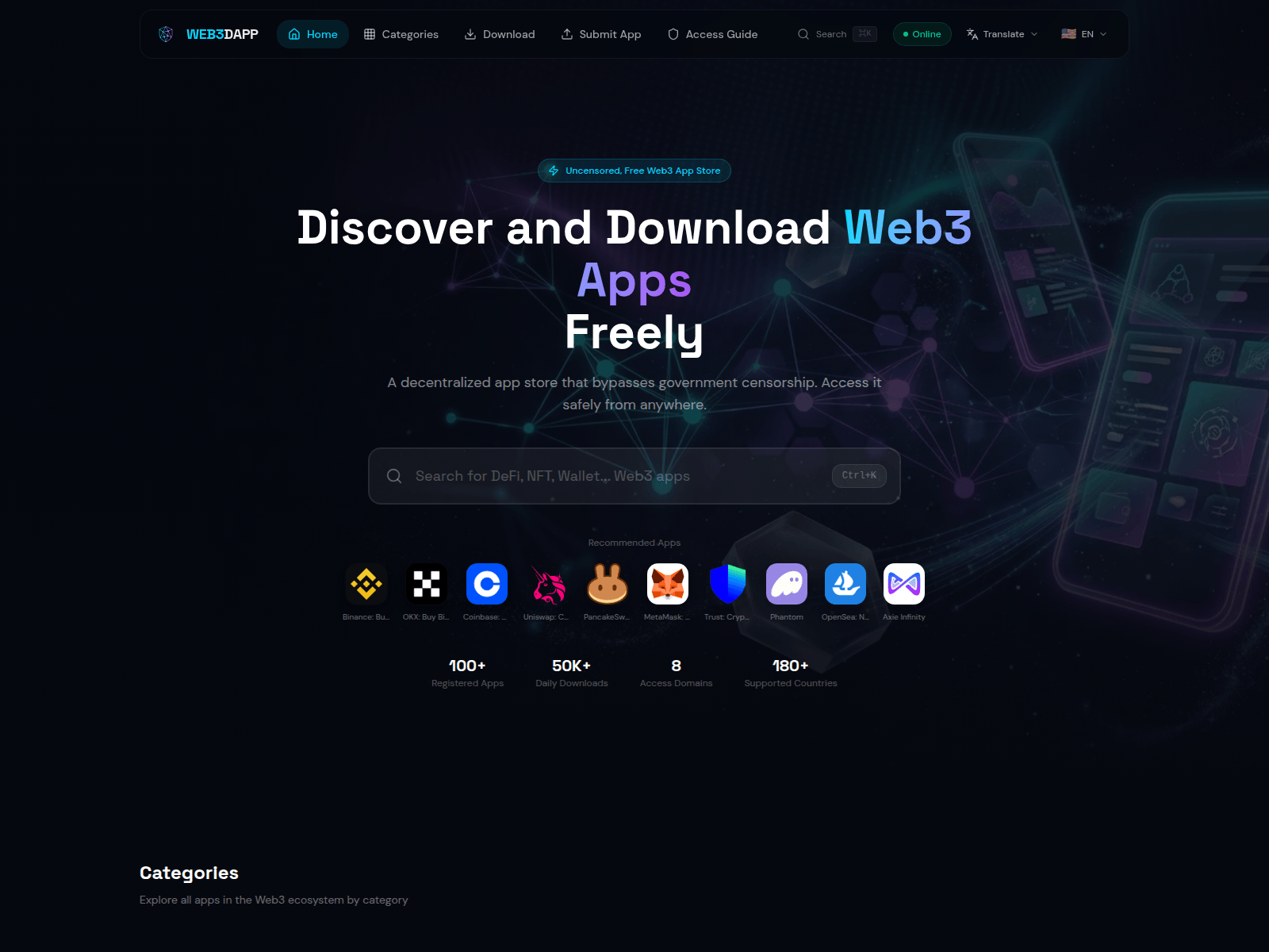 Screenshot of web3app.to