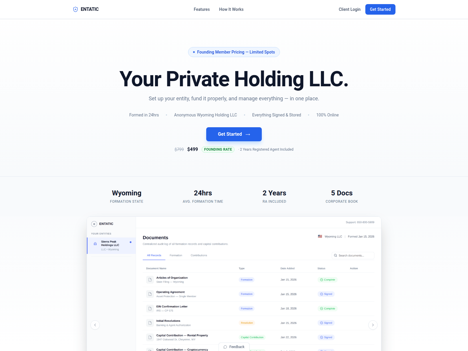 Screenshot of entatic.co