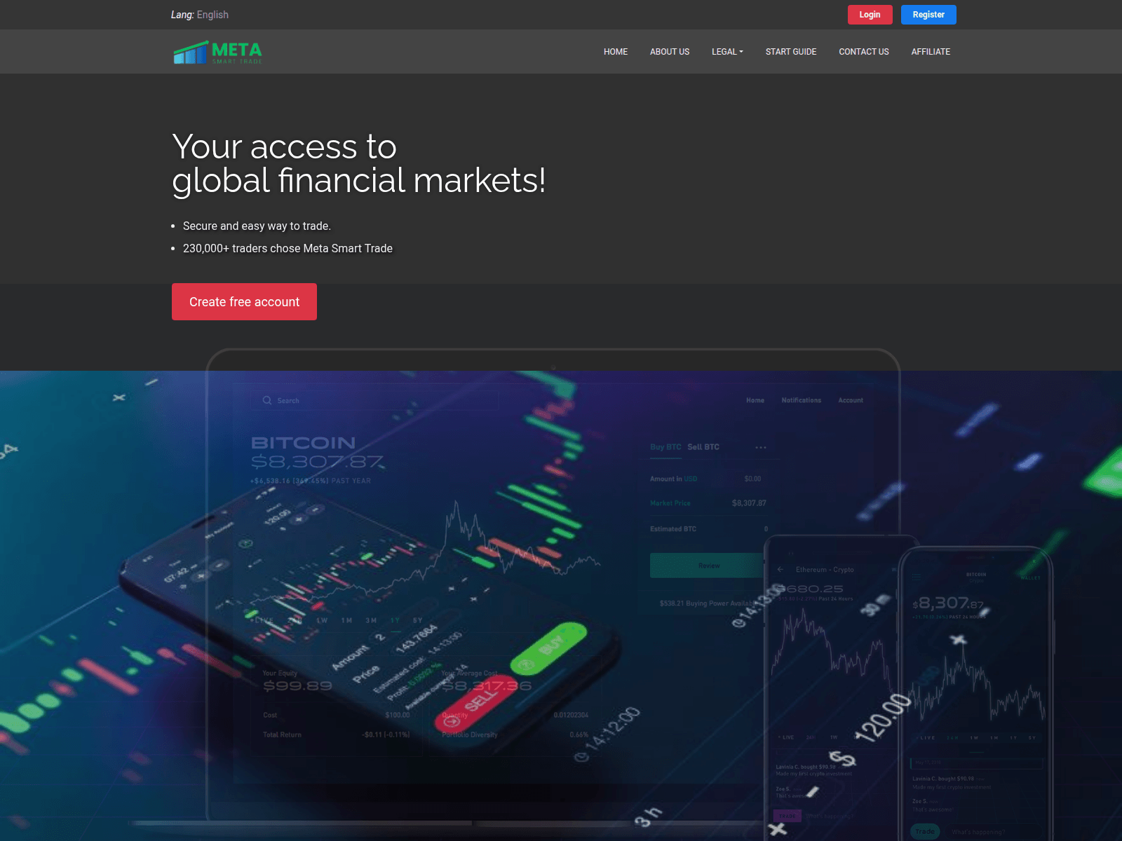 Screenshot of megasmartrade.live