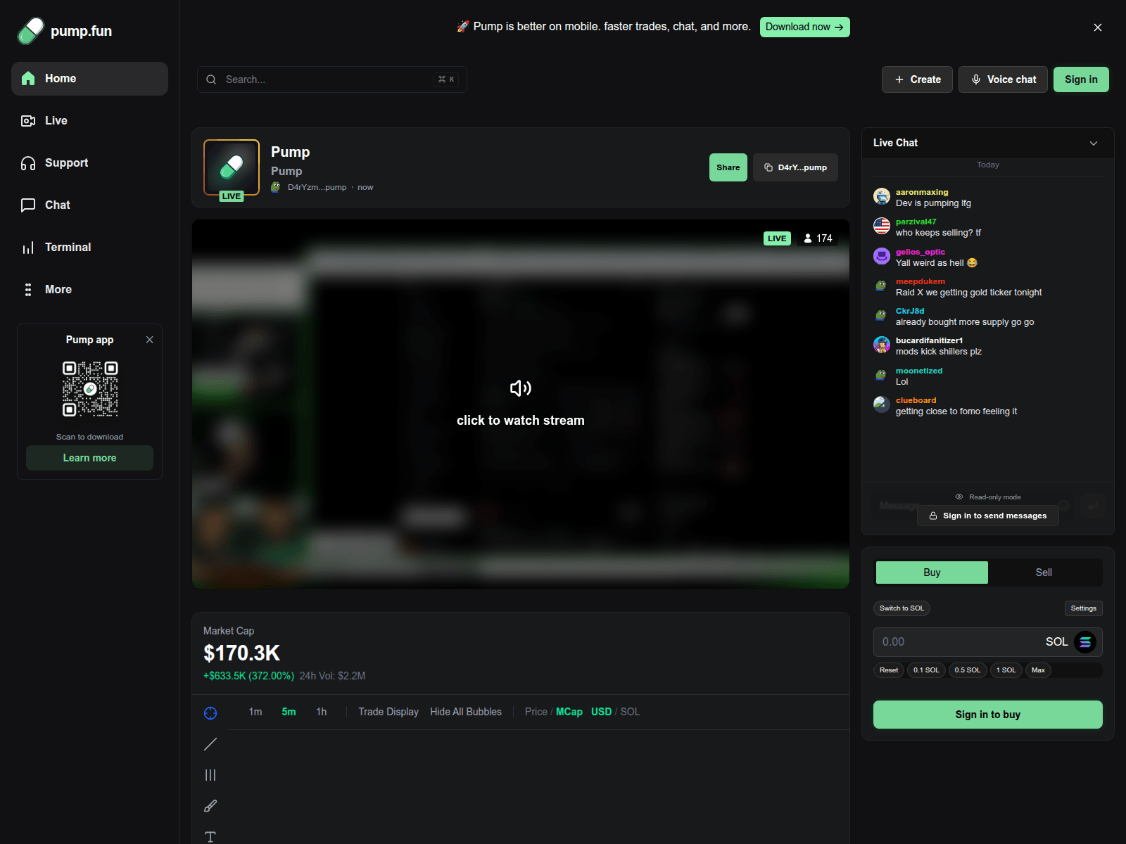 Screenshot of pumpstreamhub.fun