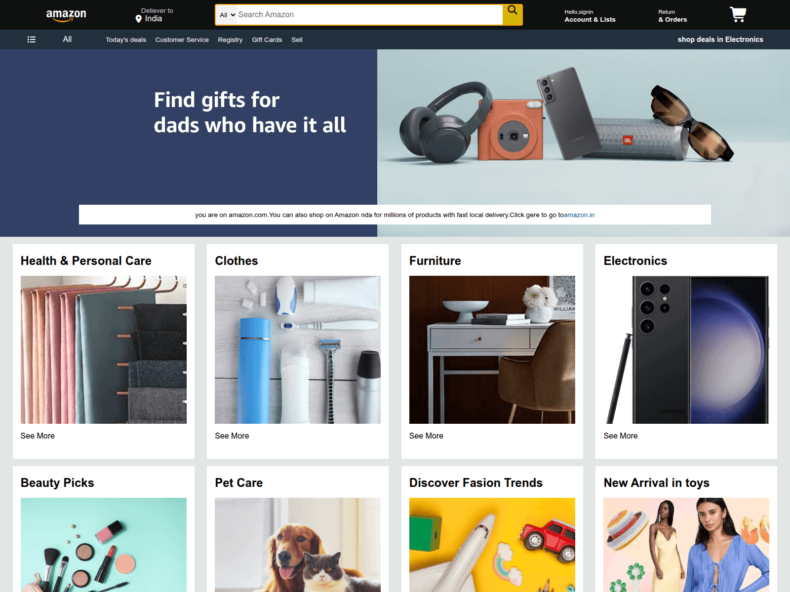 Screenshot of amazon-clone-plum-three.vercel.app