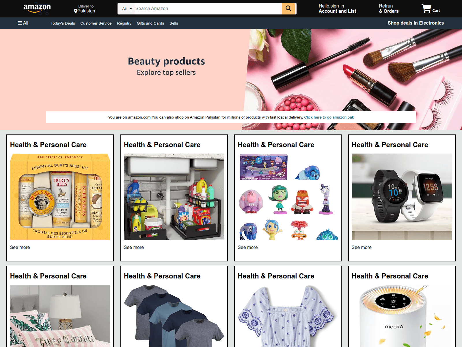 Screenshot of amazon-clone-psi-eight.vercel.app