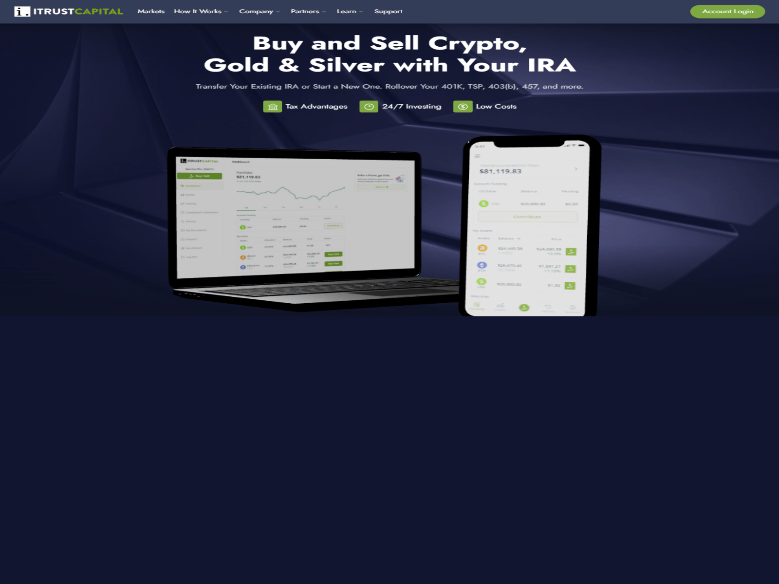 Screenshot of itrustcapitadllogin.webflow.io